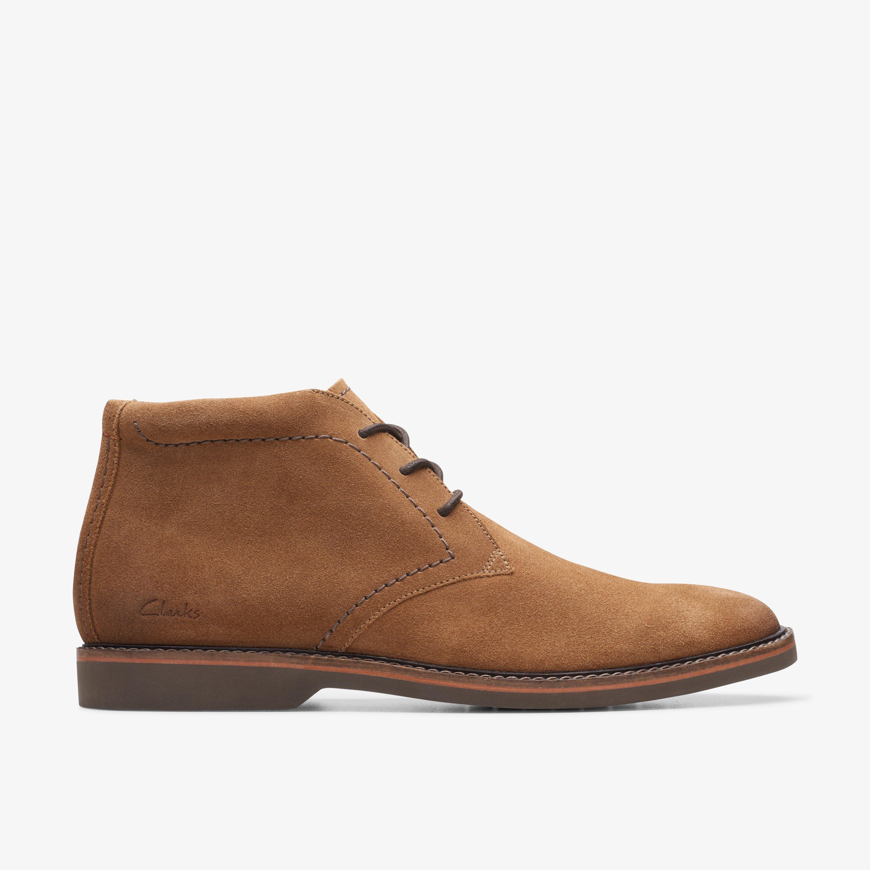 Clarks Atticus LT Hi Men's Boots Cognac Suede : 7.5 D - Medium