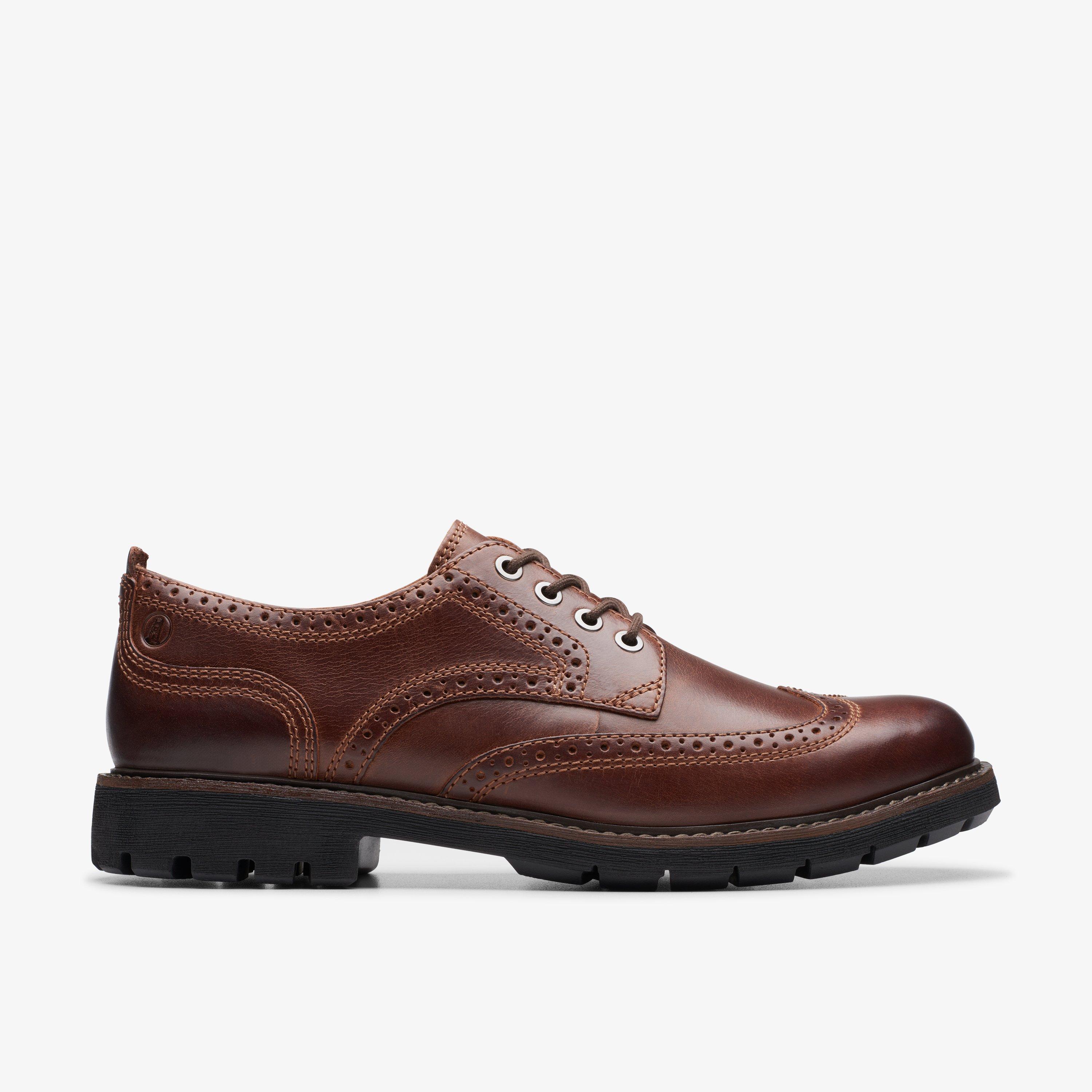 Clarks brown hot sale brogues