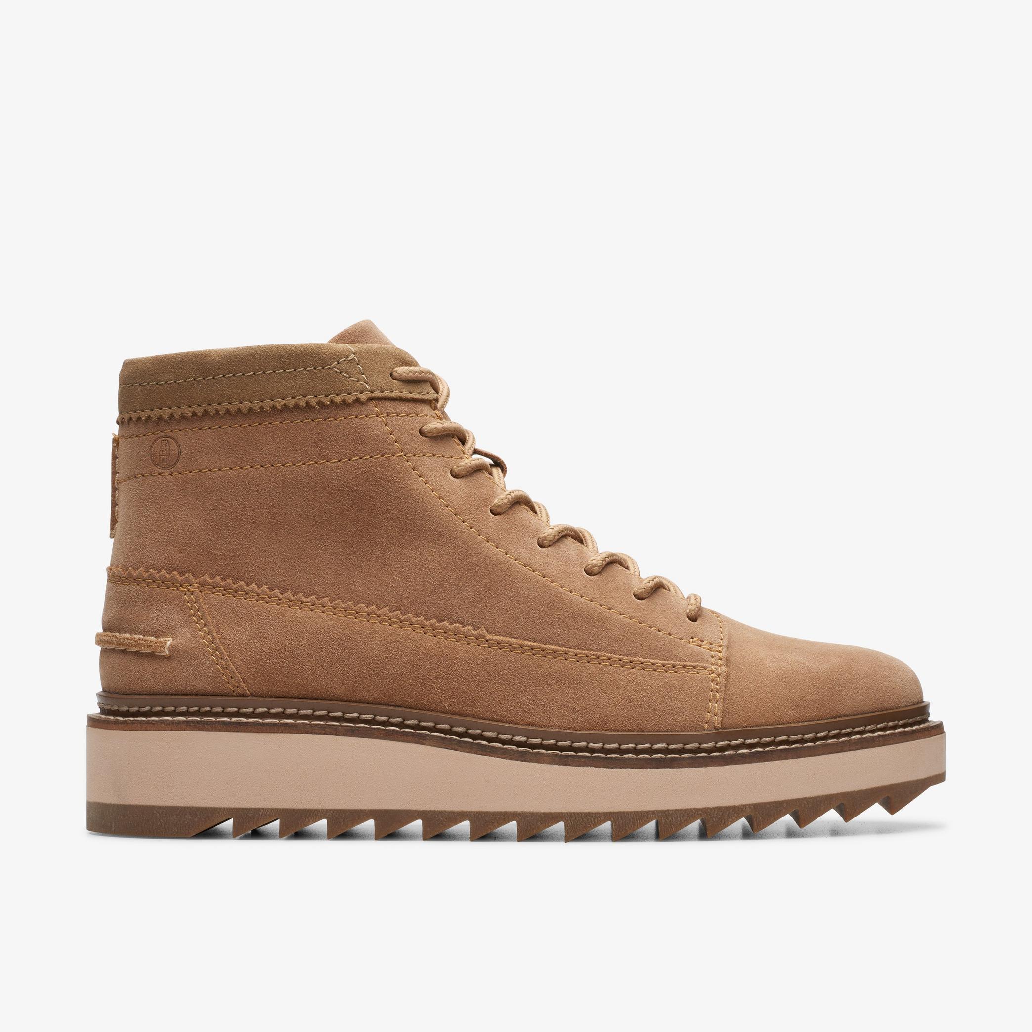 MENS Clarkhill Hi Light Tan Suede Ankle Boots | Clarks CA