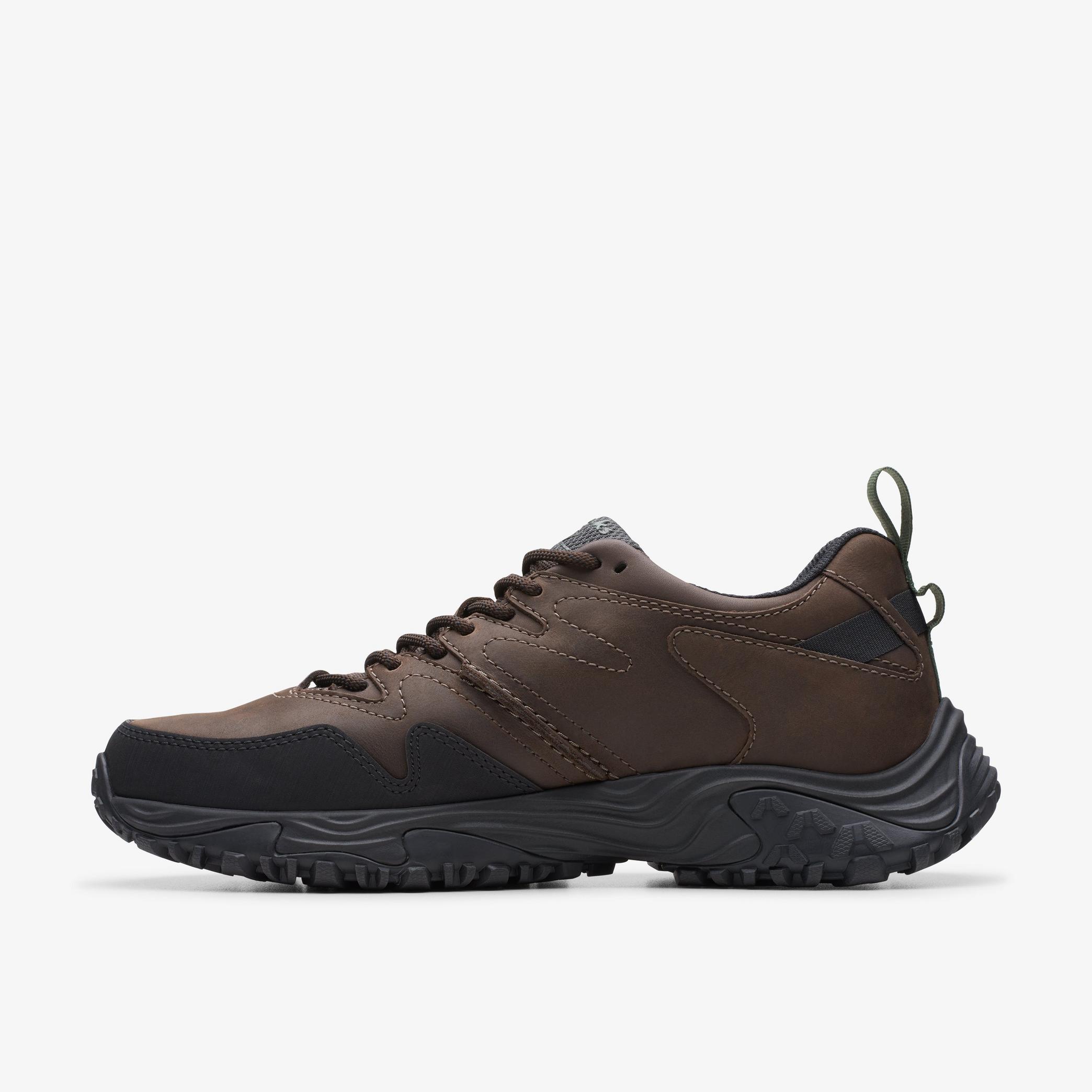 Men ATL Walk Go Waterproof Dark Brown Leather Shoes | Clarks US