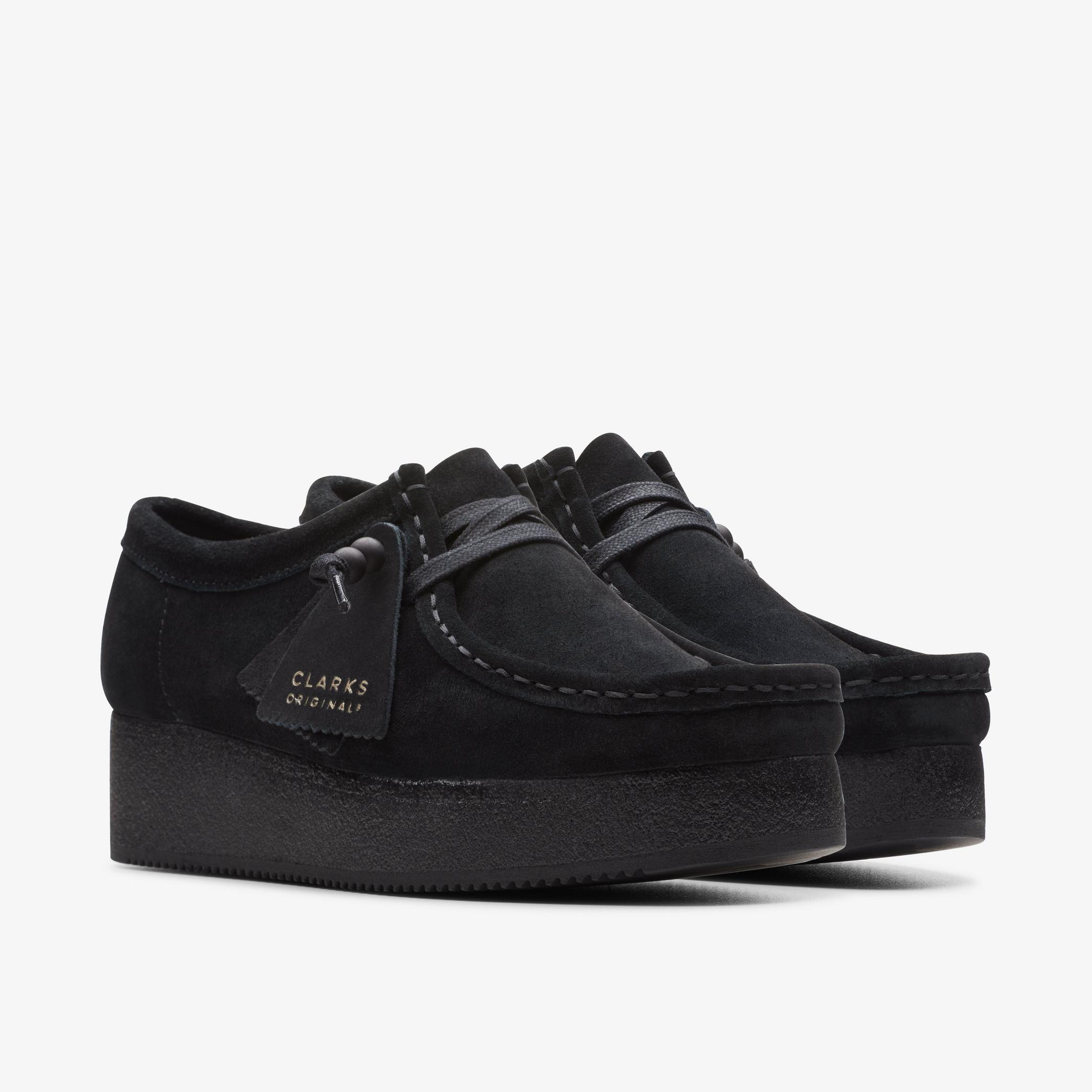 WOMENS Wallacraft Bee Black Suede Moccasins | Clarks US