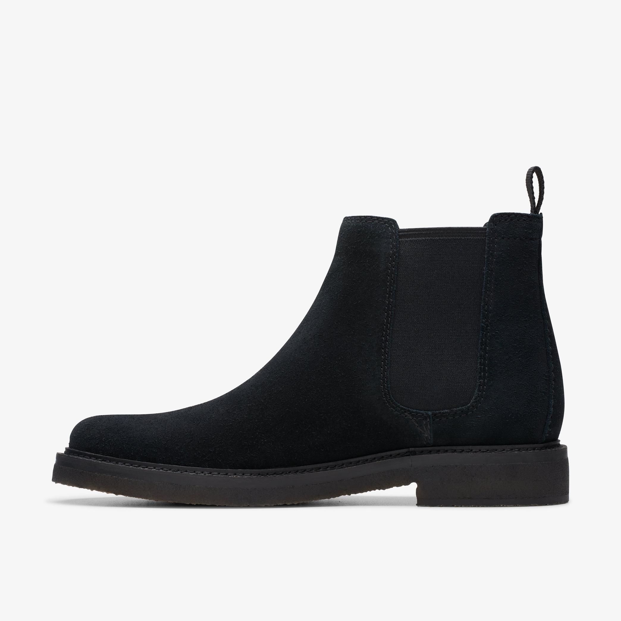 MENS Clarkdale Easy Black Suede Chelsea Boots | Clarks US