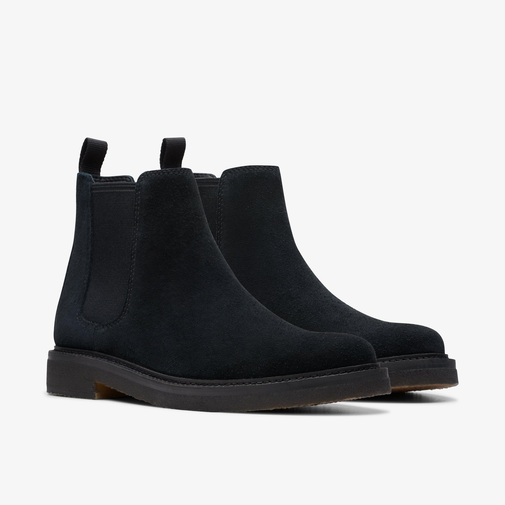 MENS Clarkdale Easy Black Suede Chelsea Boots | Clarks US