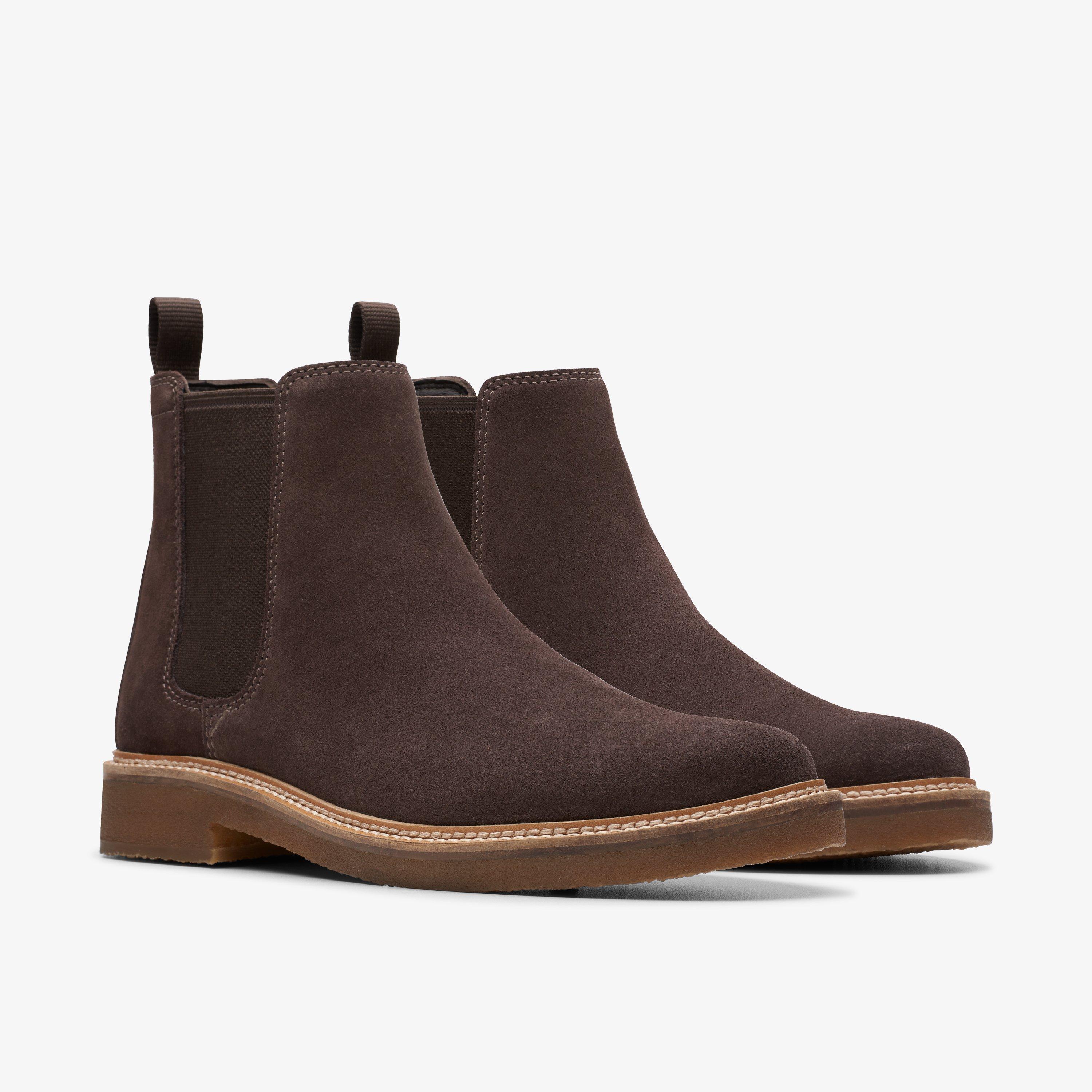 Clarks suede store chelsea boots mens