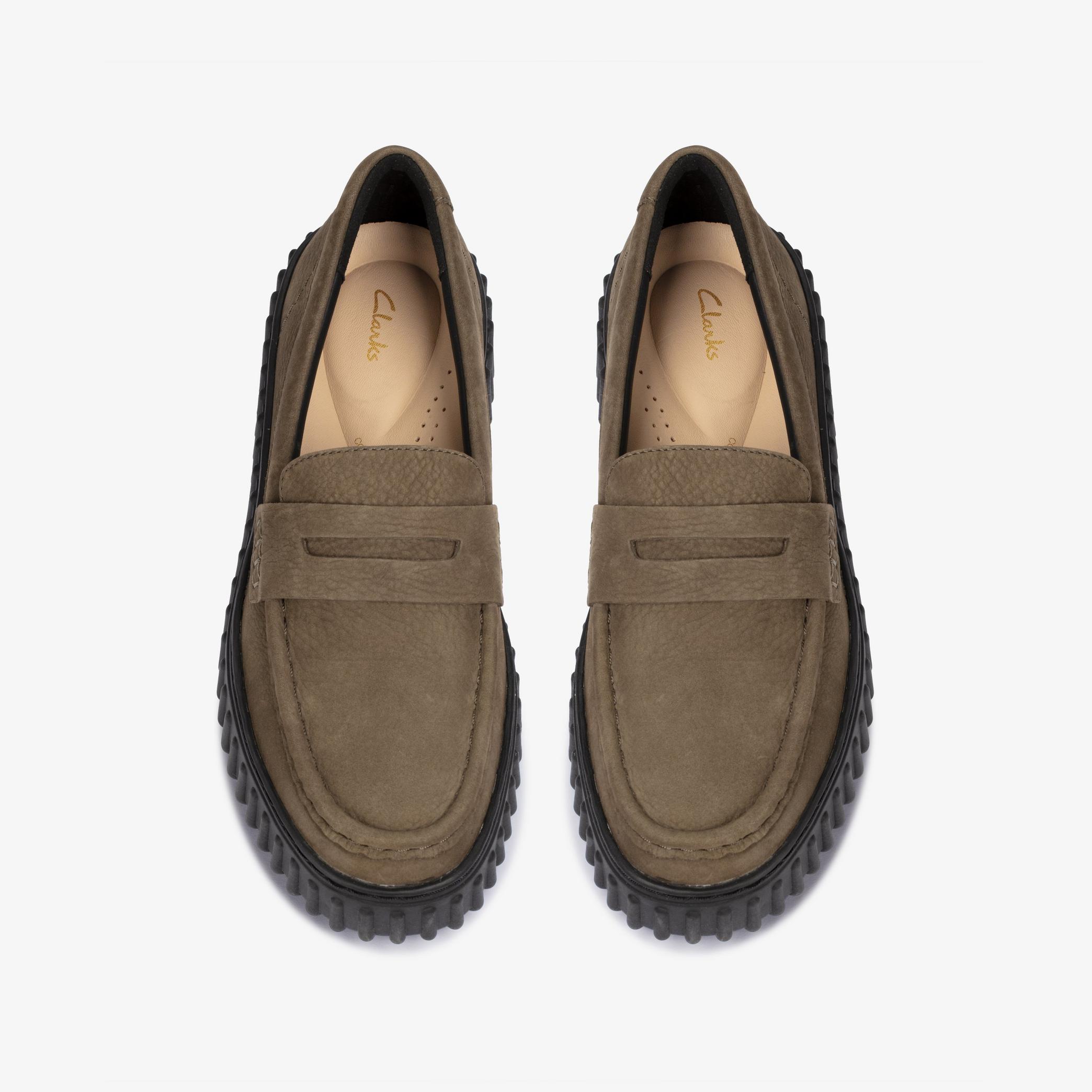 Torhill Penny Dark Olive Nubuck Loafers, view 7 of 7