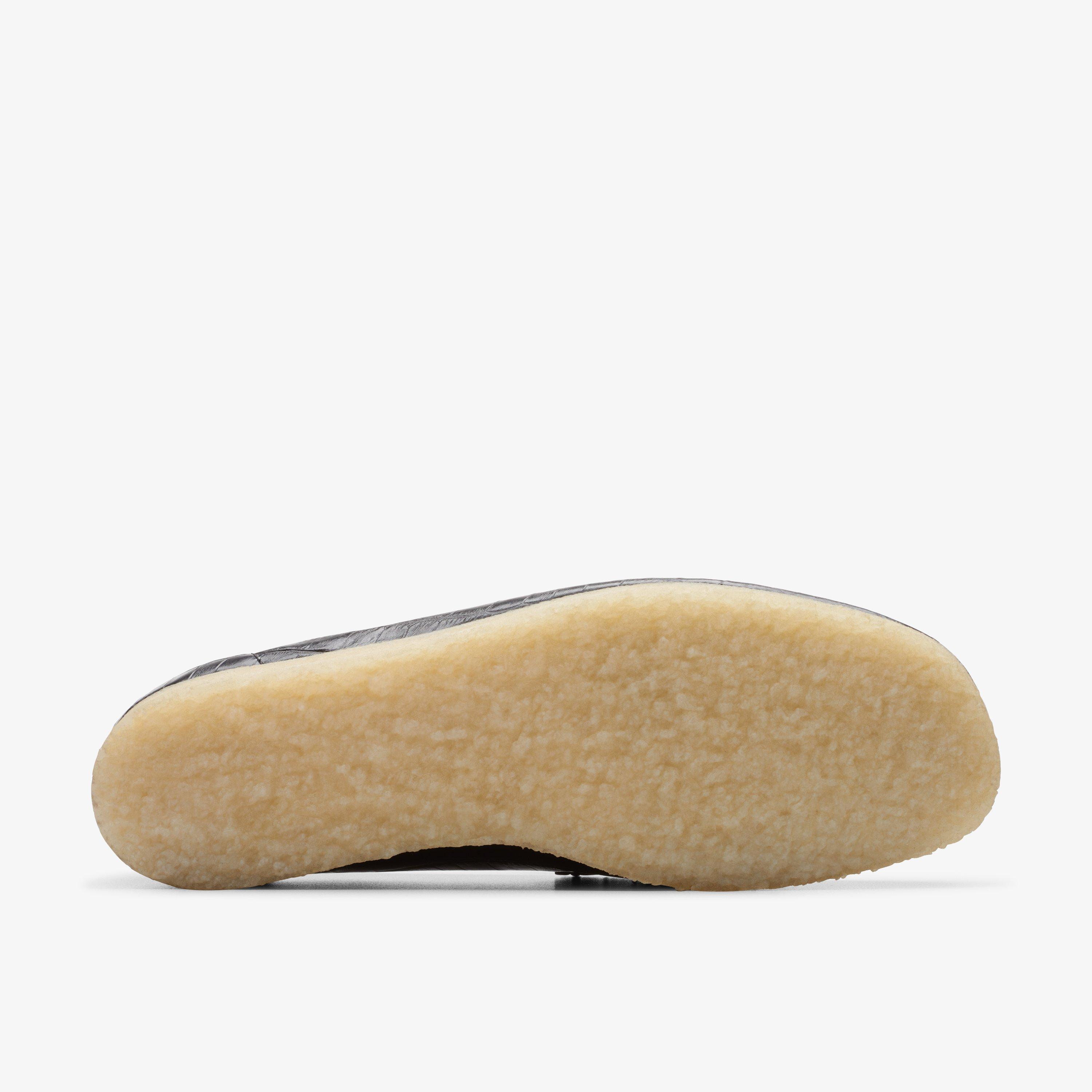 Wallabee Loafer Black Crocodile Wallabee Loafers Slip Ons, view 3 of 6