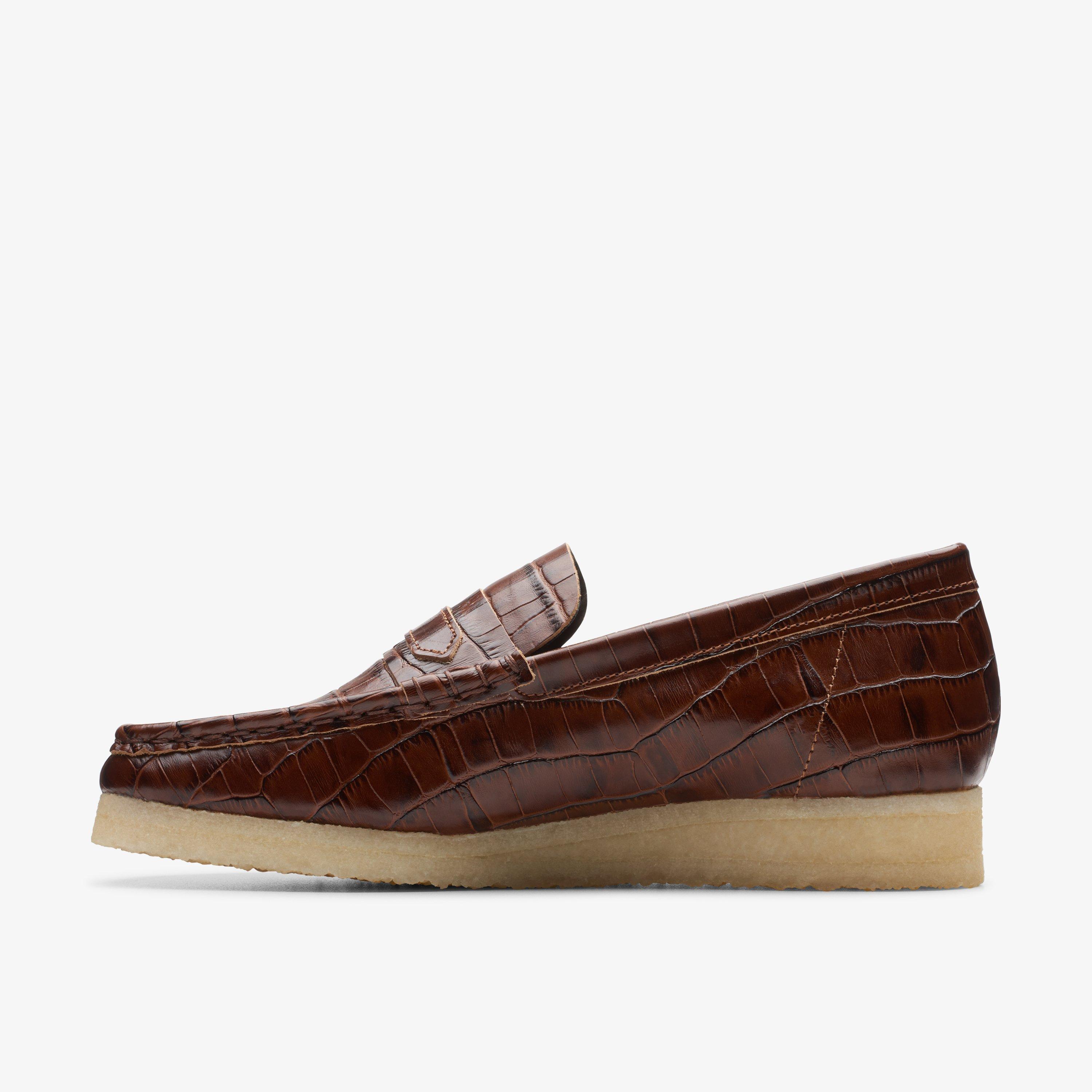 Wallabee Loafer Brown Crocodile Wallabee, view 2 of 6