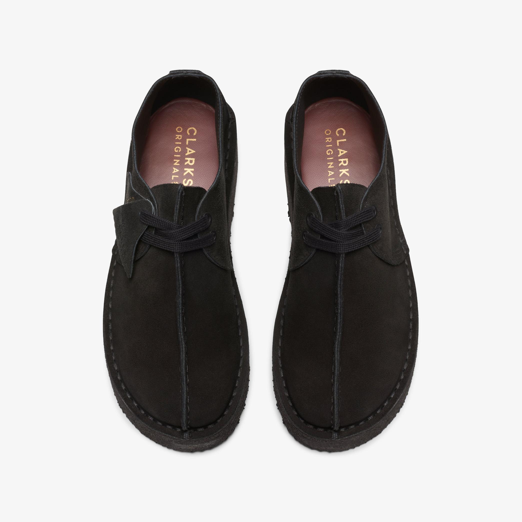 Women Trek Wedge Black Suede Shoes | Clarks US