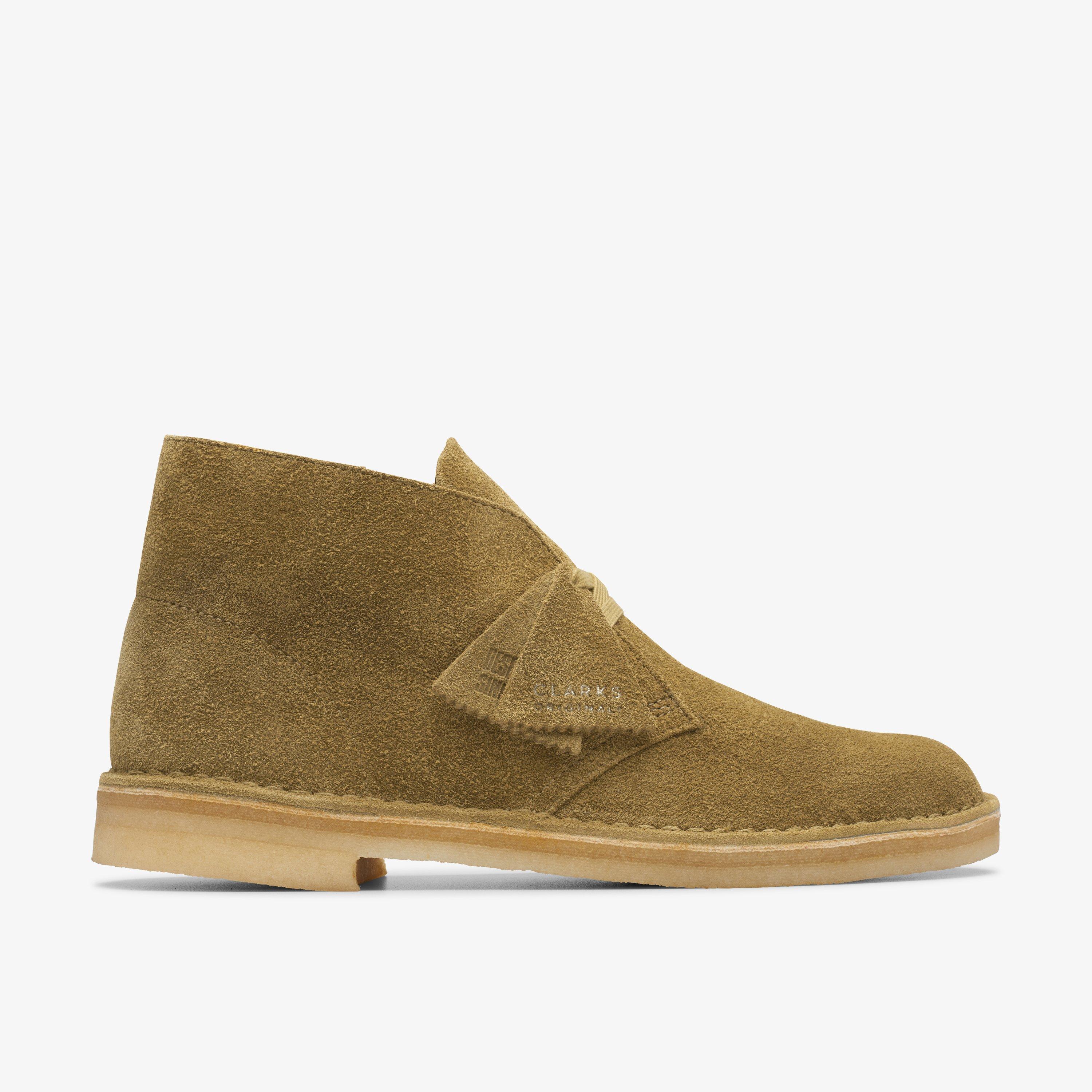 Mens Green Suede Desert Boots | Clarks UK