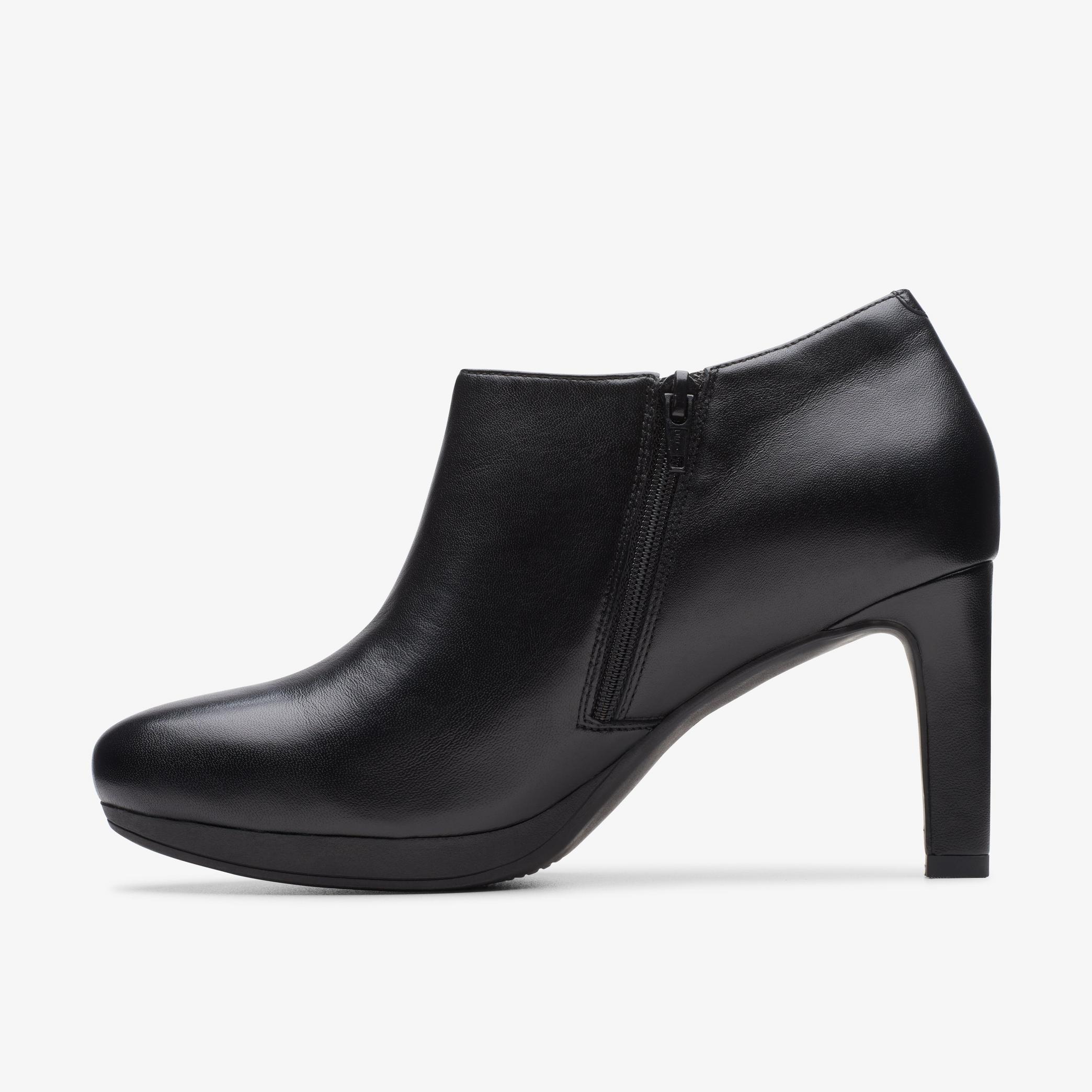 WOMENS Ambyr Hope Black Leather Ankle Boots | Clarks CA