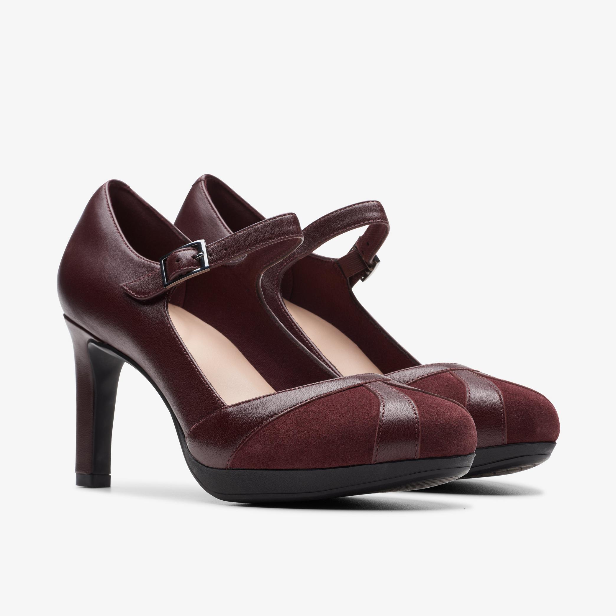 Women Ambyr Light Burgundy Combi Shoes | Clarks US