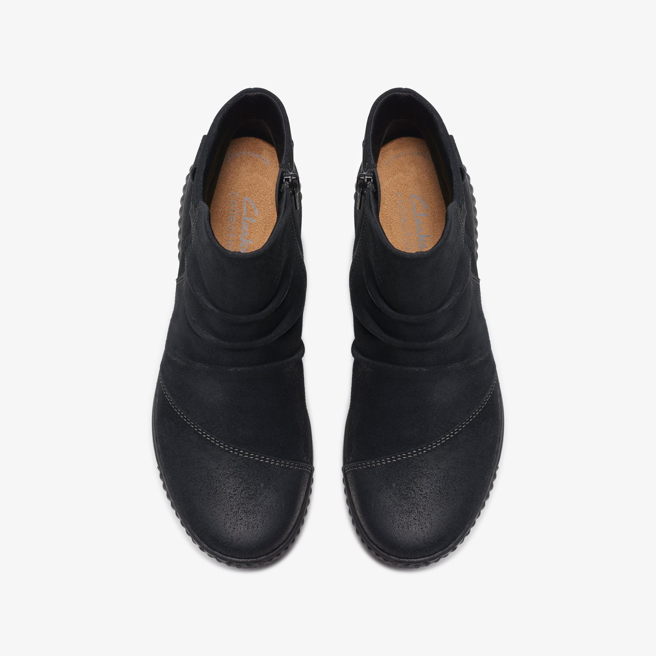 Caroline Derby Black Suede Ankle Boots, view 6 of 6