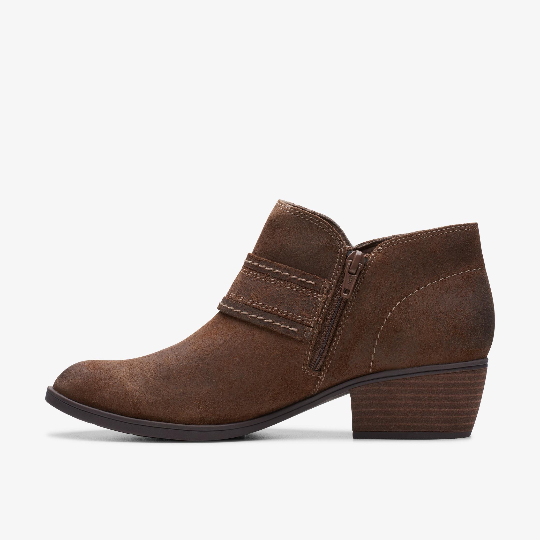 Charlten Bay Dark Tan Suede Ankle Boots, view 2 of 6