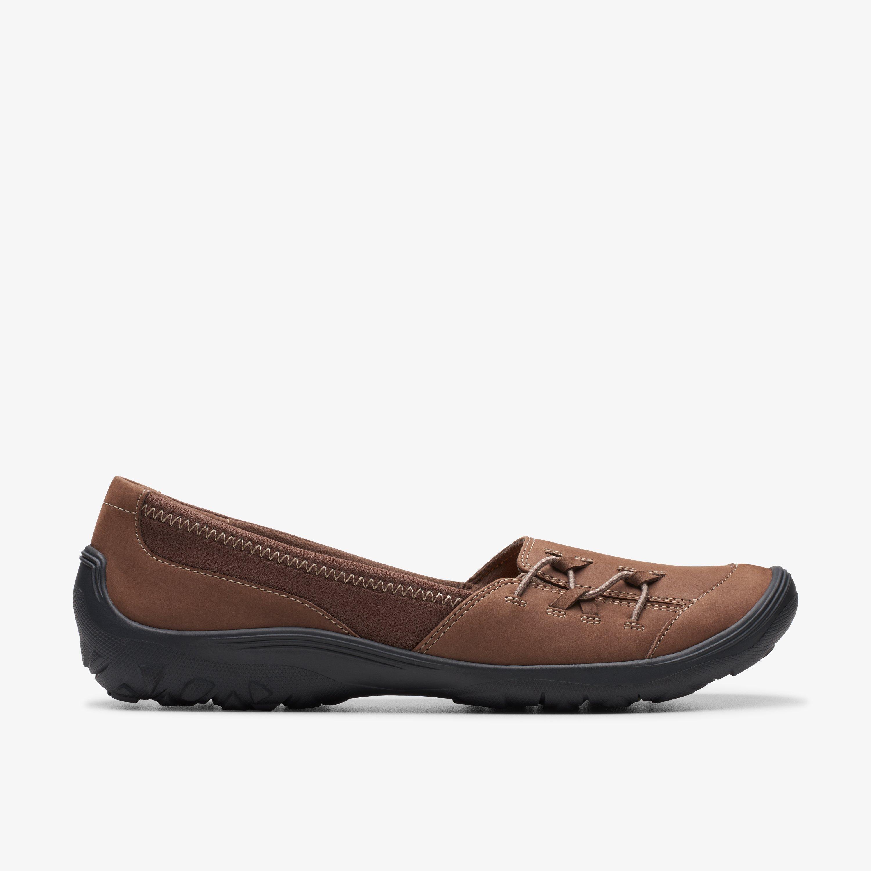 Women Fiana Ease Taupe Nubuck Shoes | Clarks CA