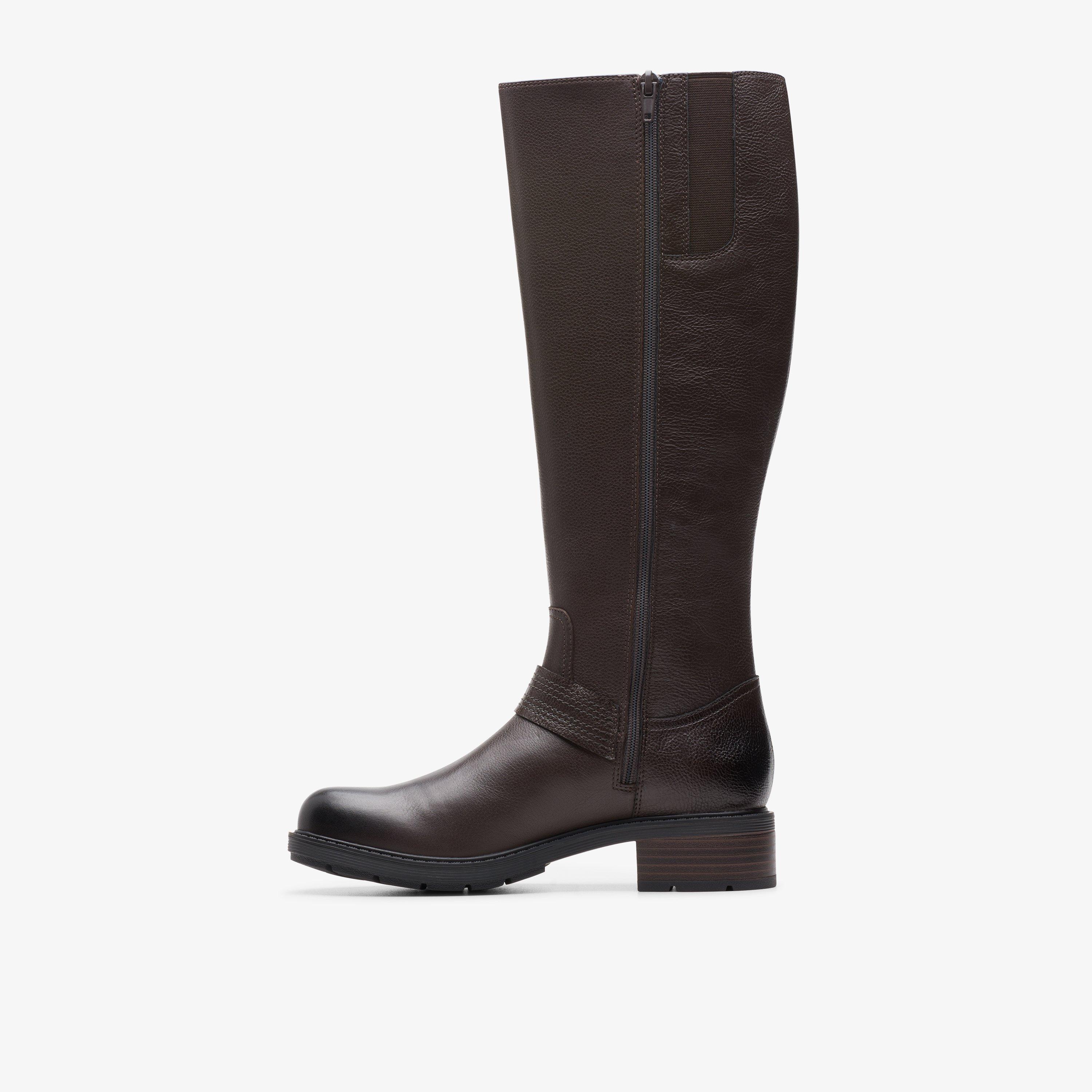 Hearth Rae Dark Brown Leather Knee High Boots, view 2 of 6