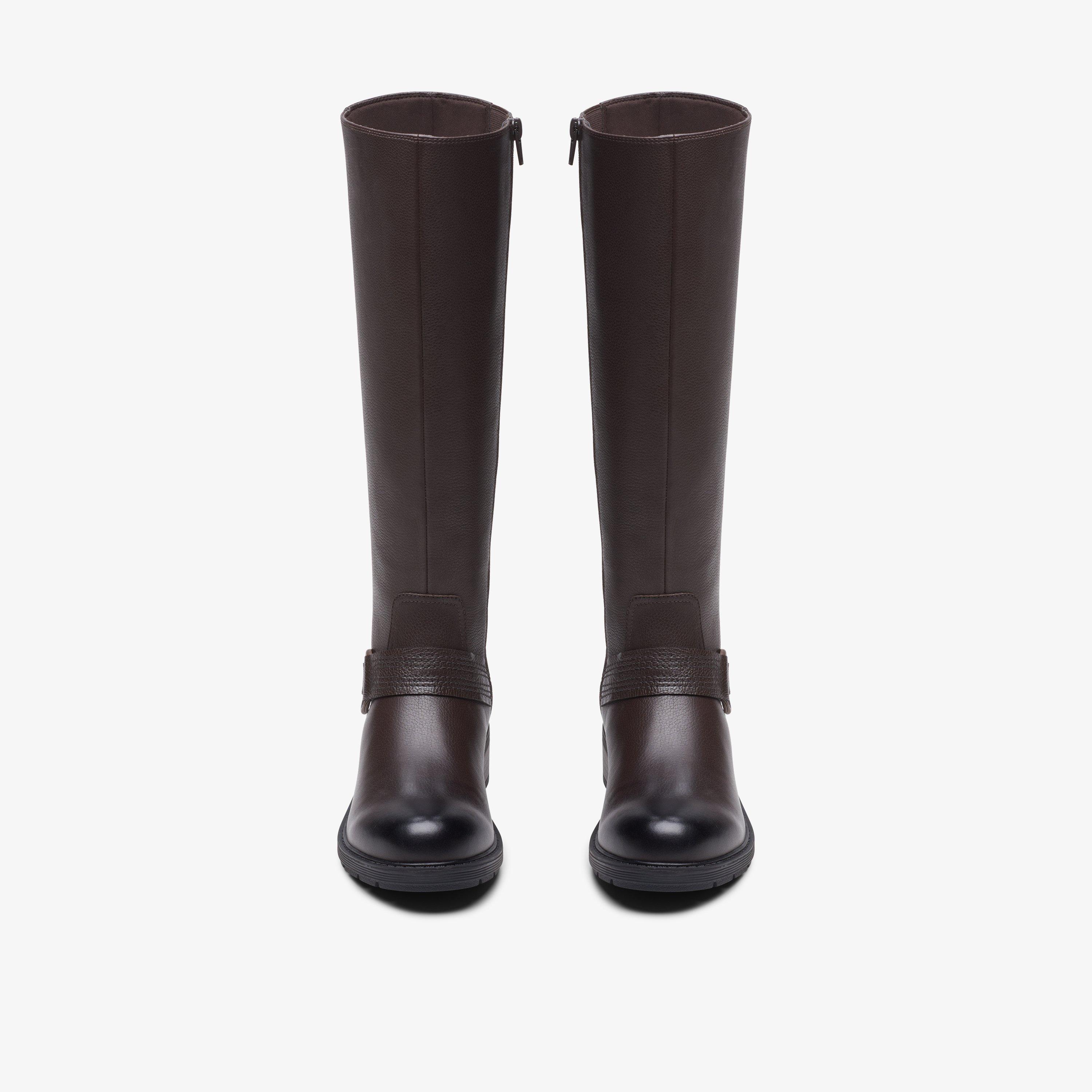 Hearth Rae Dark Brown Leather Knee High Boots, view 6 of 6