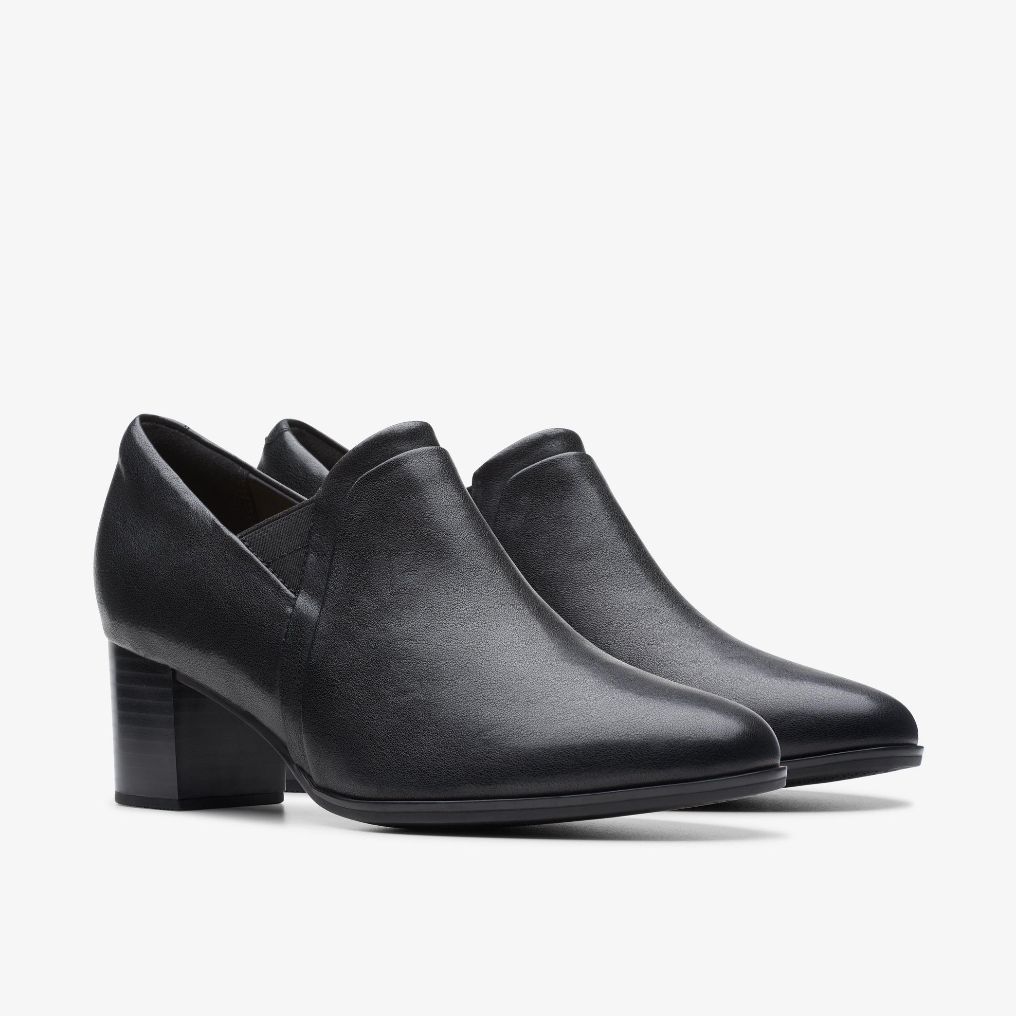 Women Loken Way Black Leather Shoes | Clarks US
