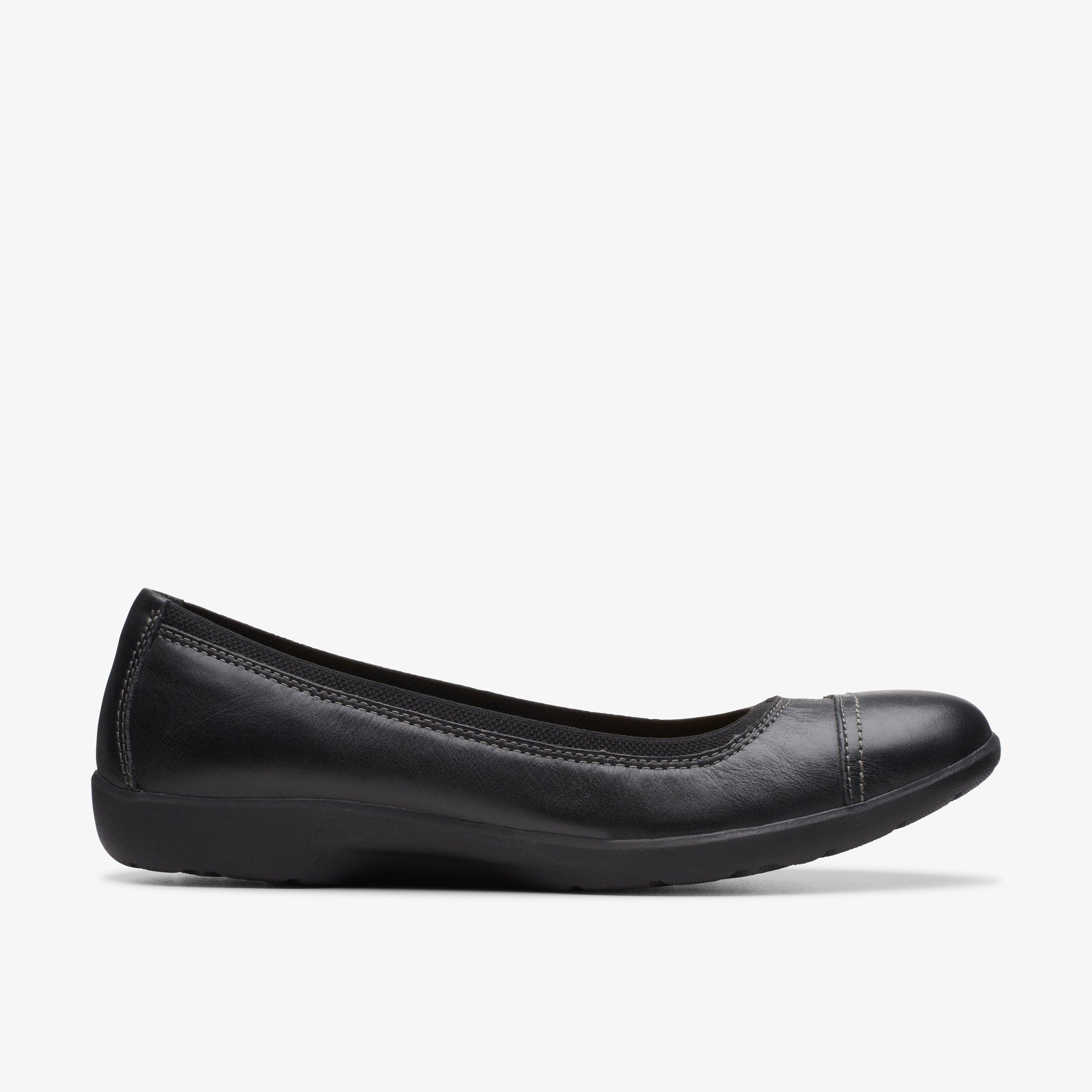 clarks black trainers womens