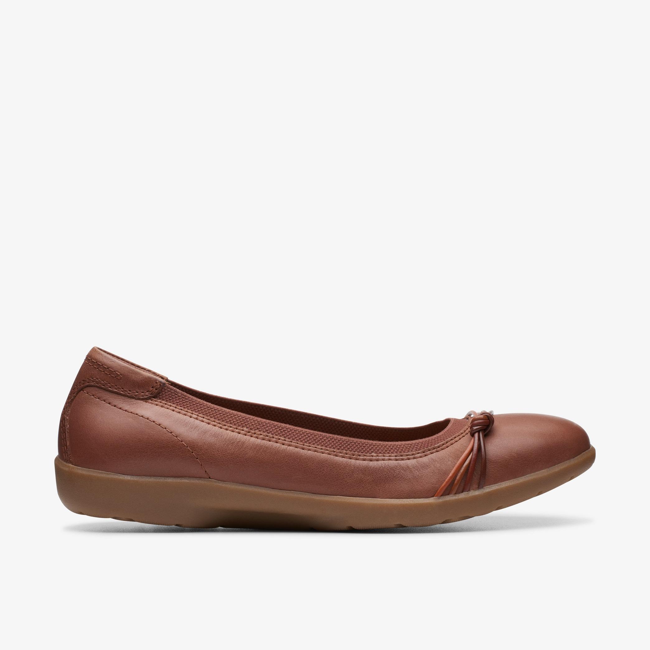 Meadow Rae Tan Leather Ballerina Shoes, view 1 of 6