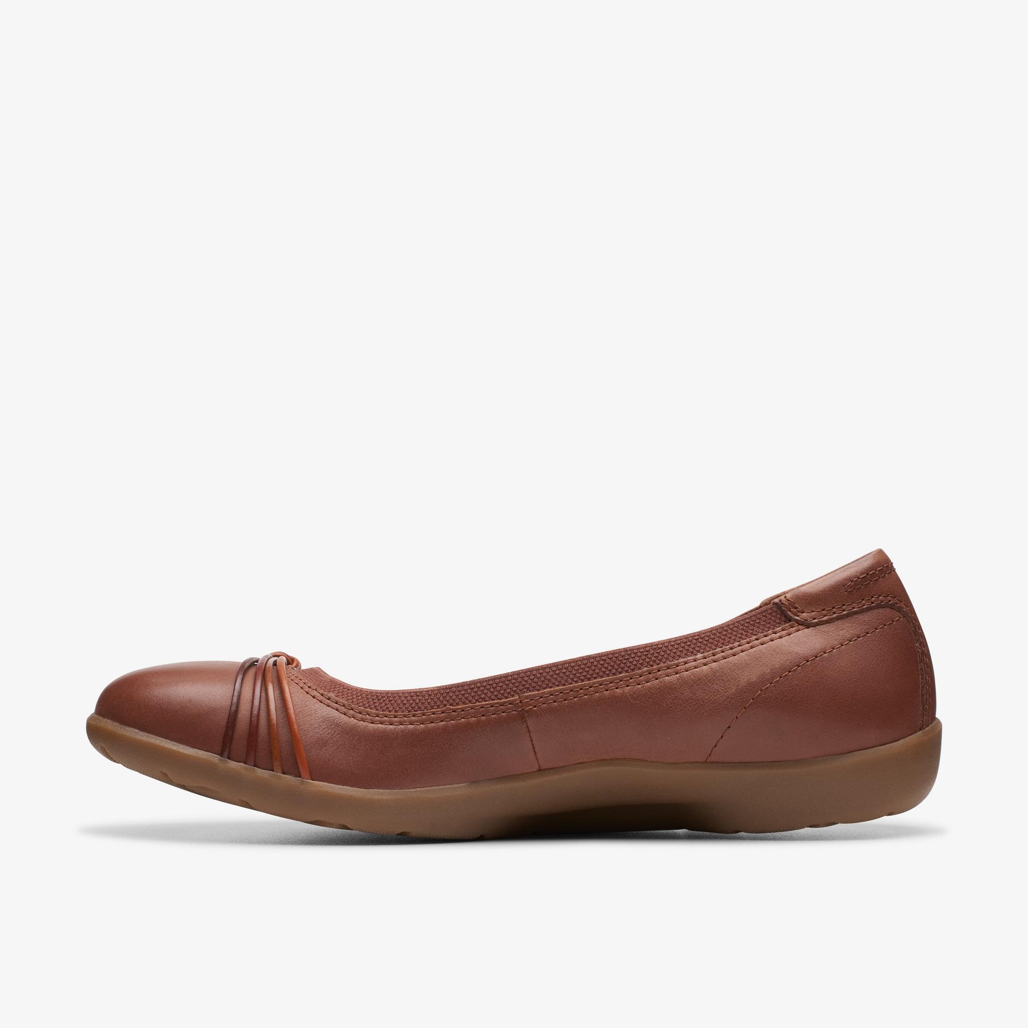 Meadow Rae Tan Leather Ballerina Shoes, view 2 of 6
