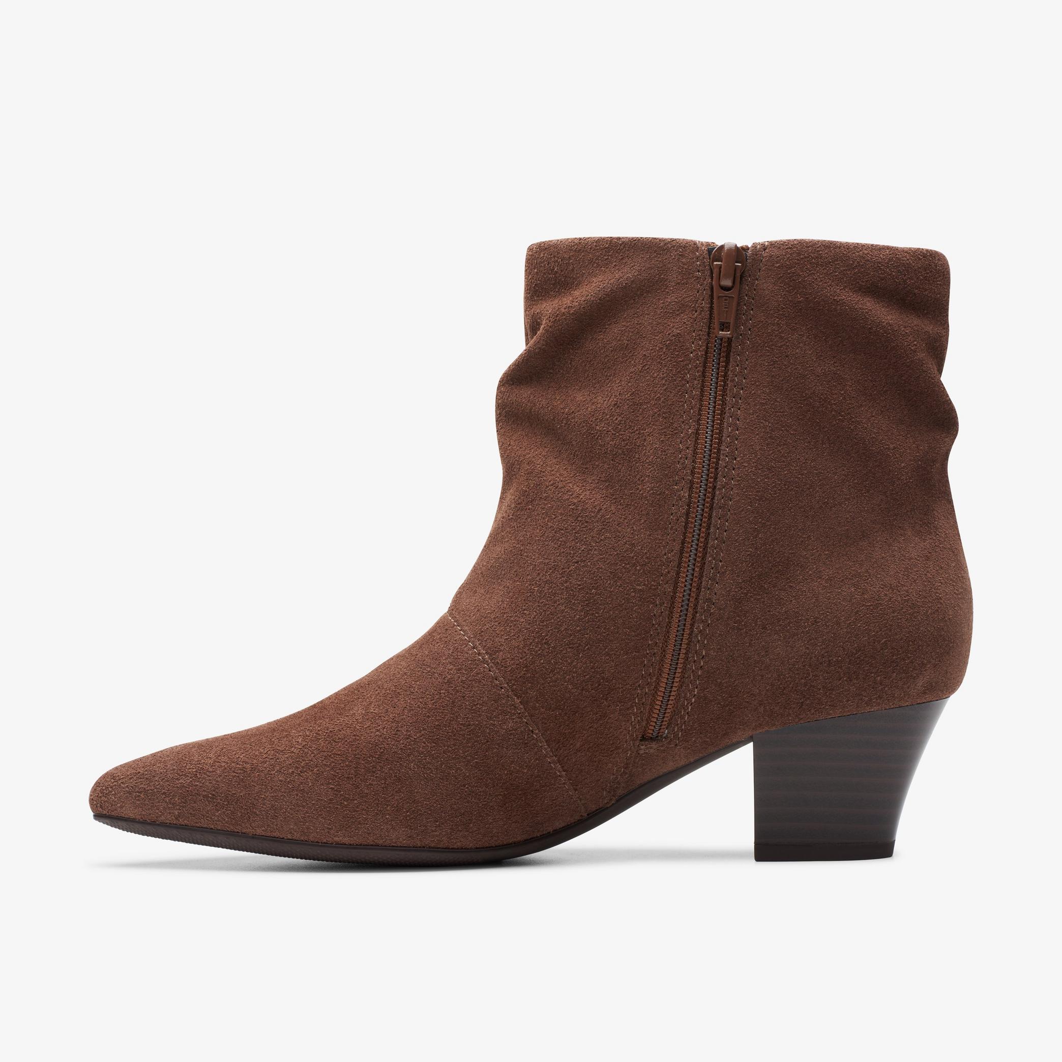 Teresa Skip Taupe Suede Ankle Boots, view 2 of 6