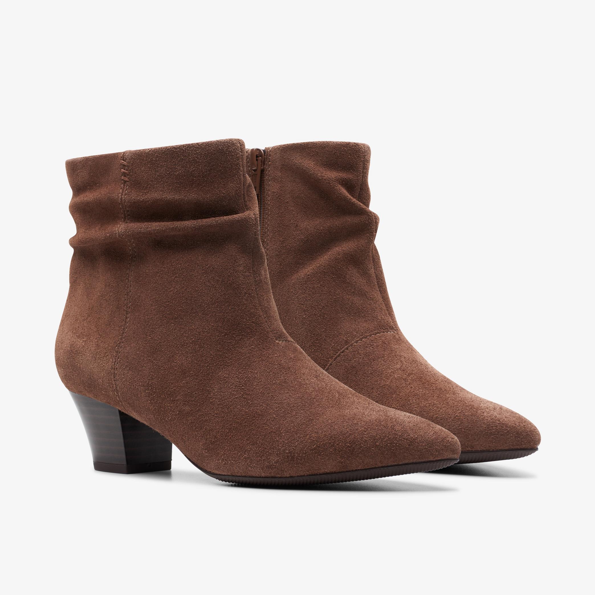 Teresa Skip Taupe Suede Ankle Boots, view 4 of 6