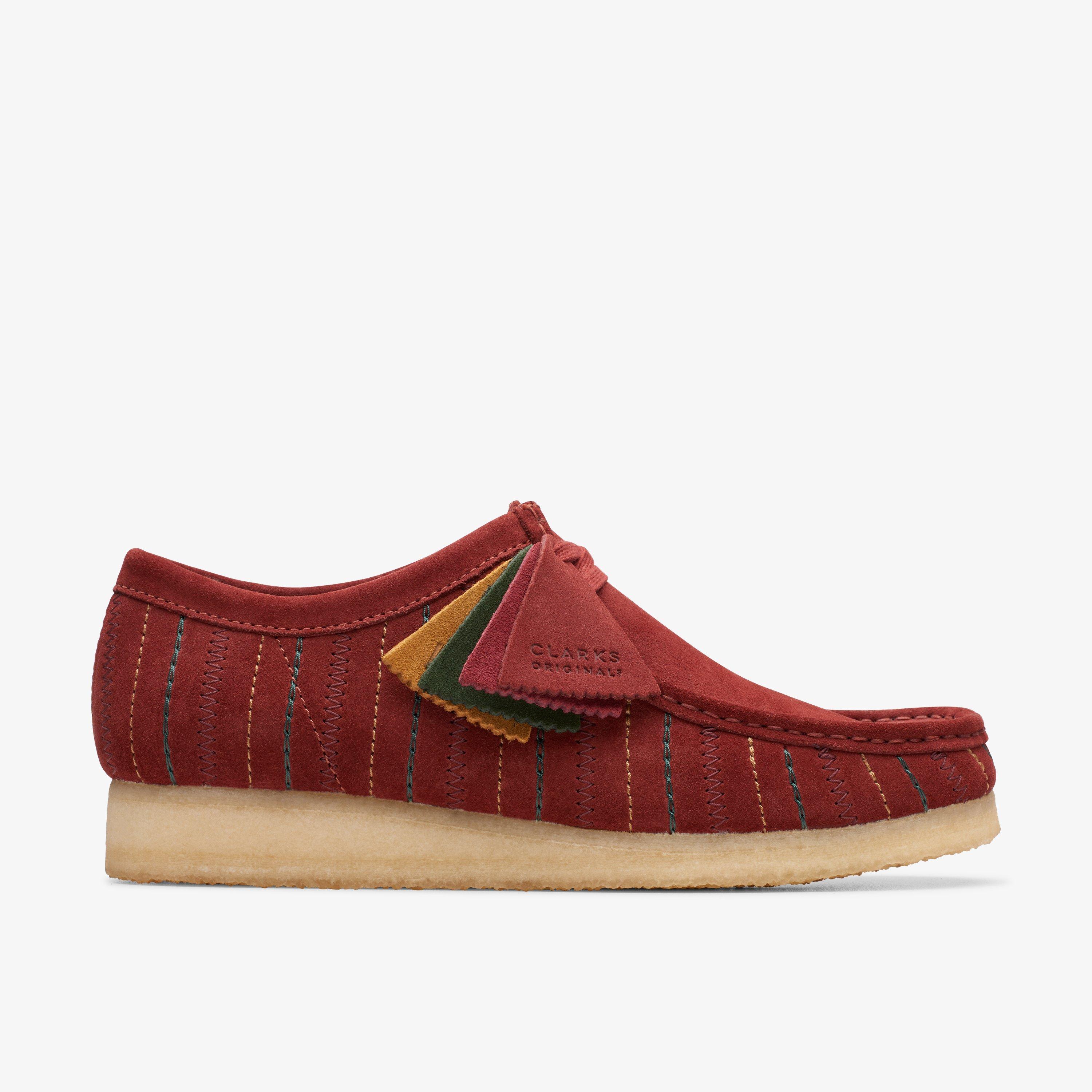 Burgundy clarks hot sale shoes