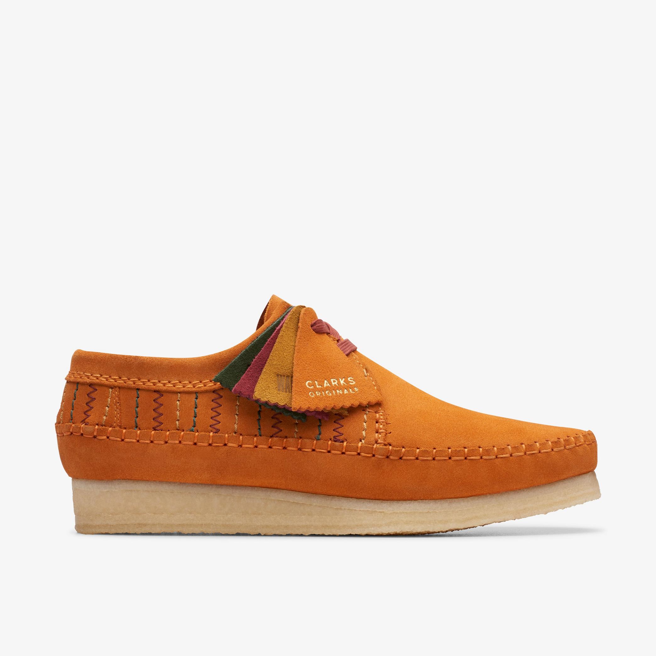 Men Weaver Burnt Orange Combi Shoes | Clarks US