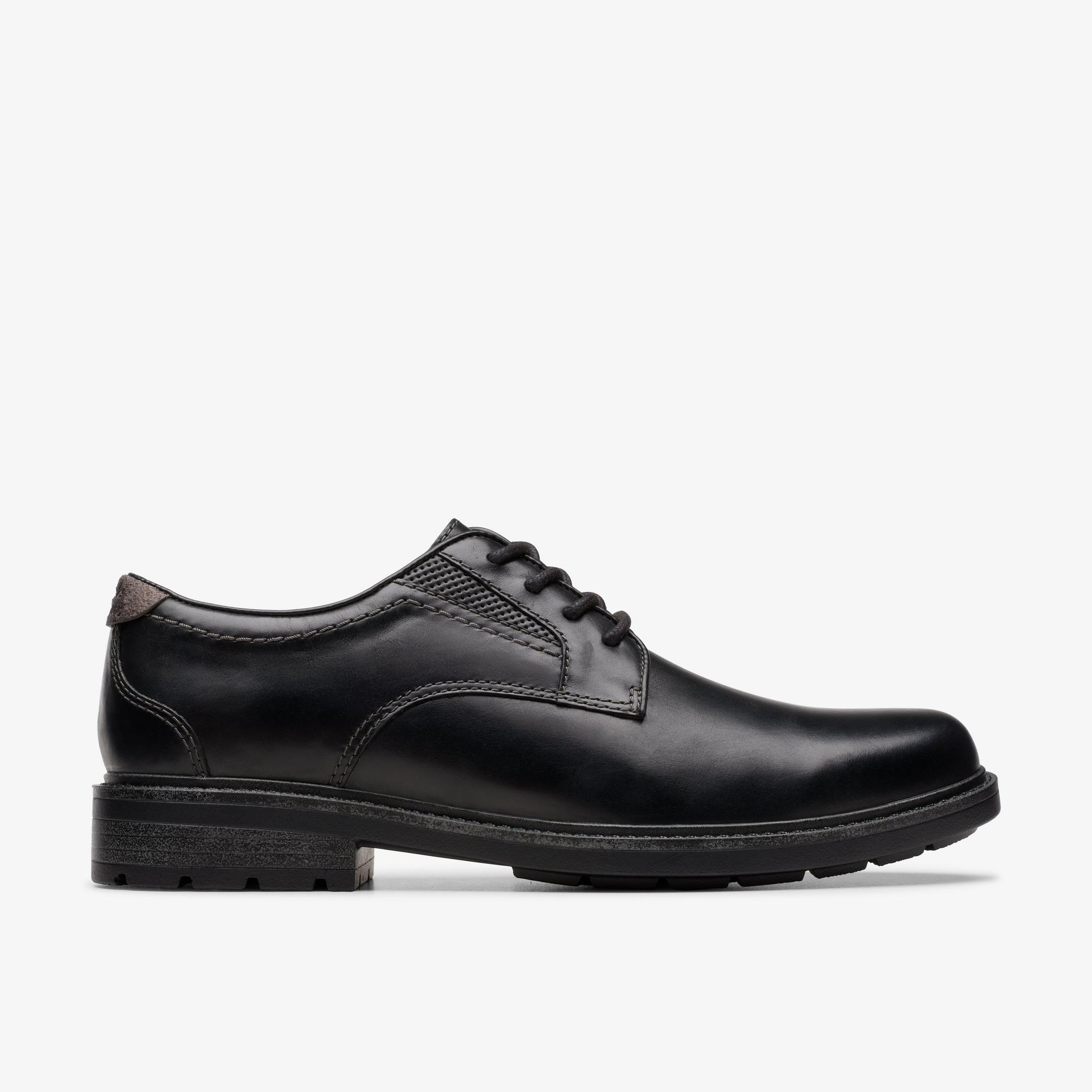 Mens Un Shire Low Black Leather Oxford Dress Shoes