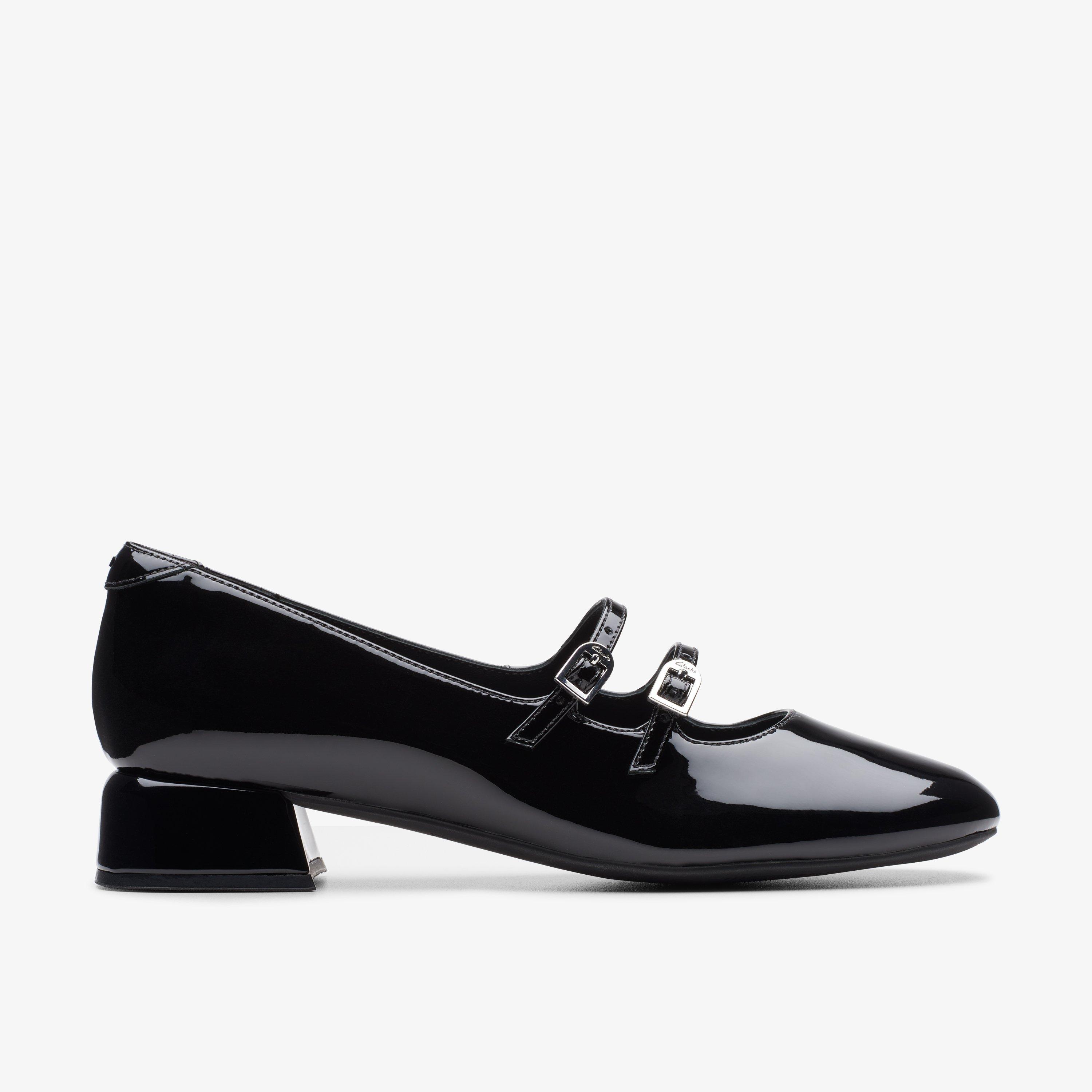 Clarks patent leather heels on sale