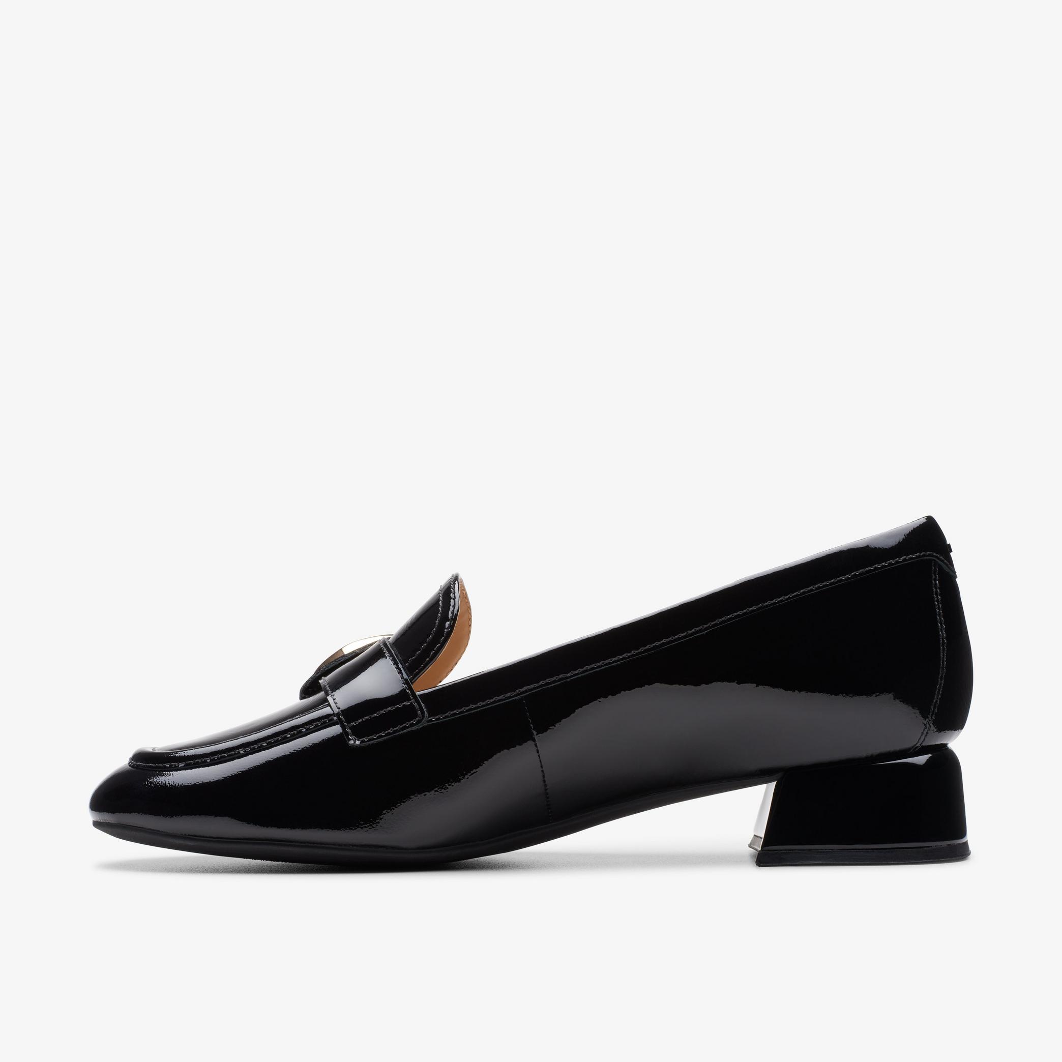 Women Daiss30 Trim Black Pat Shoes | Clarks US