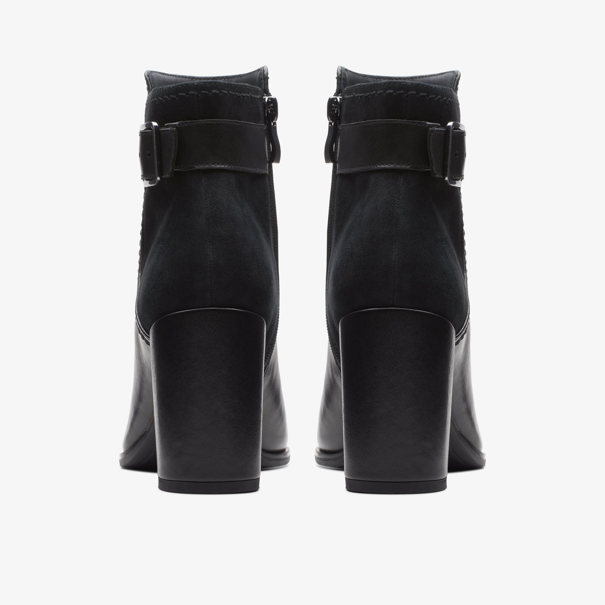 Freva 85 Buckle Black Leather Ankle Boots, view 6 of 8