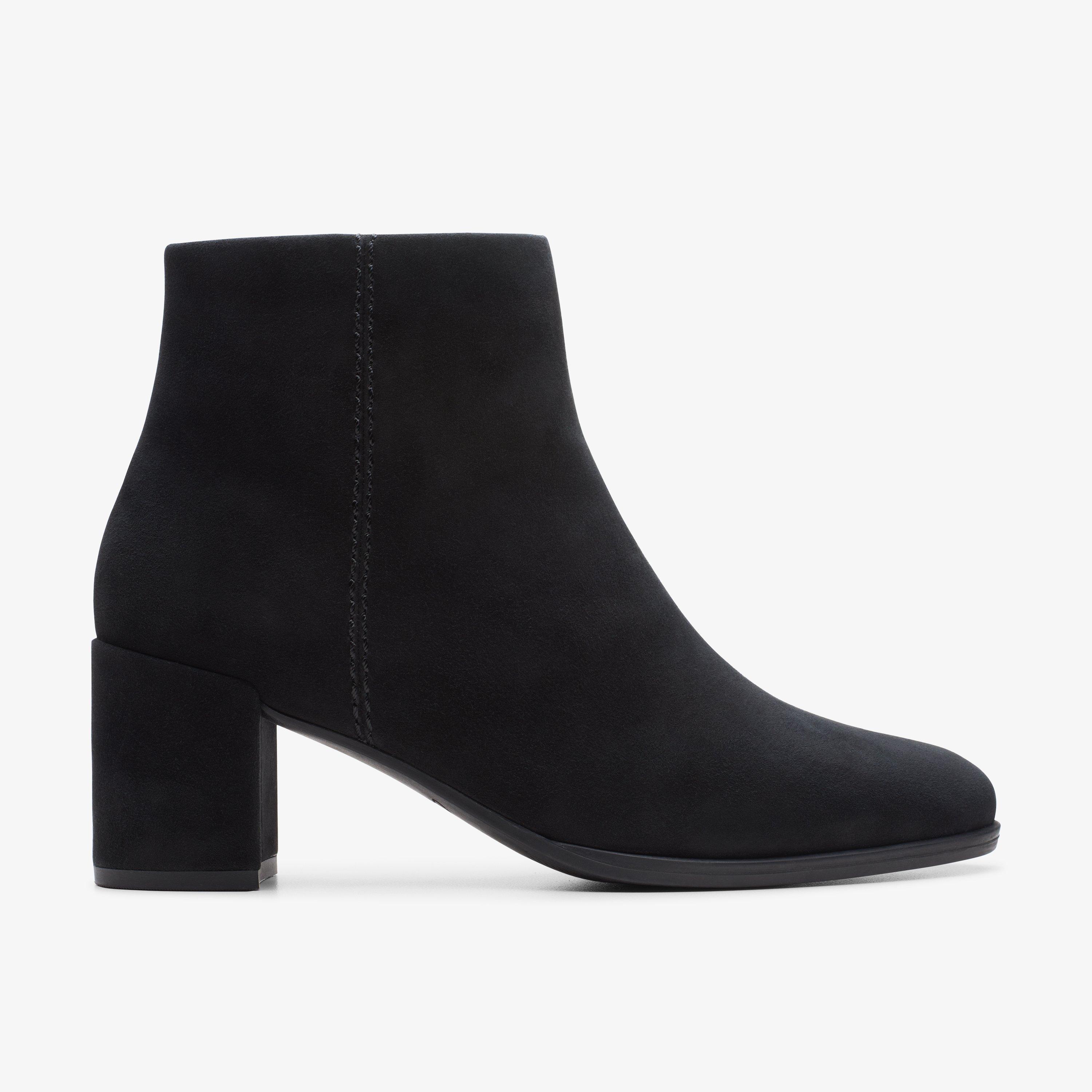 Clarks Freva55 Suede Bootie in Black Sde