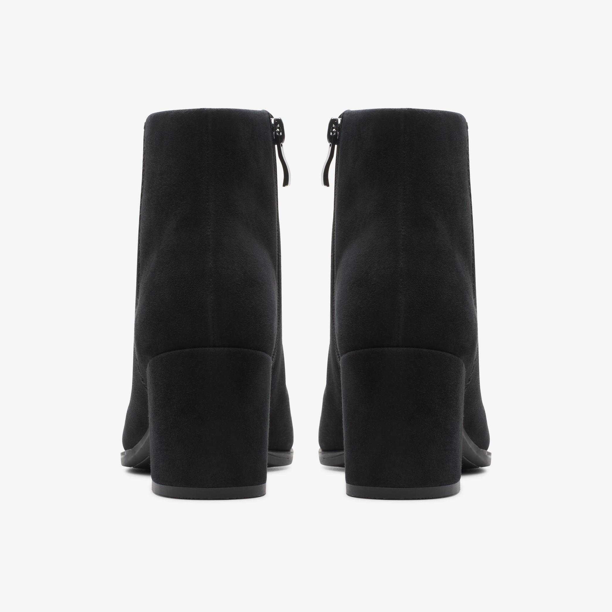 Freva55 Zip Black Suede Ankle Boots, view 6 of 7