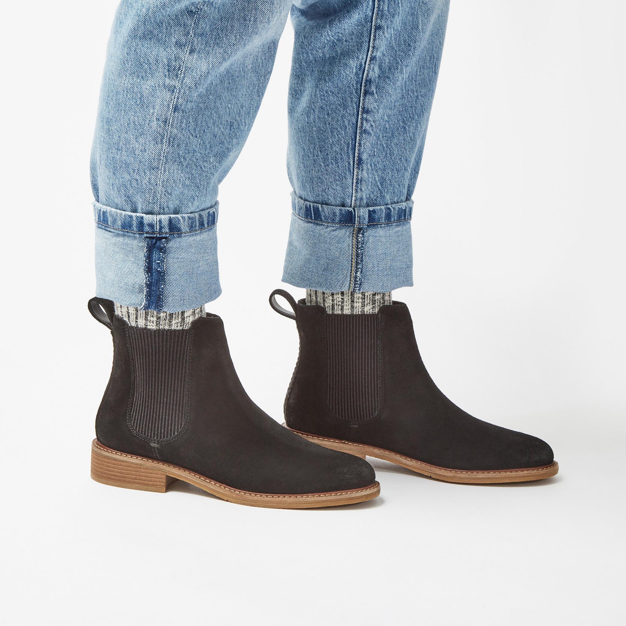 Womens Cologne Arlo 2 Black Suede Chelsea Boots | Clarks UK
