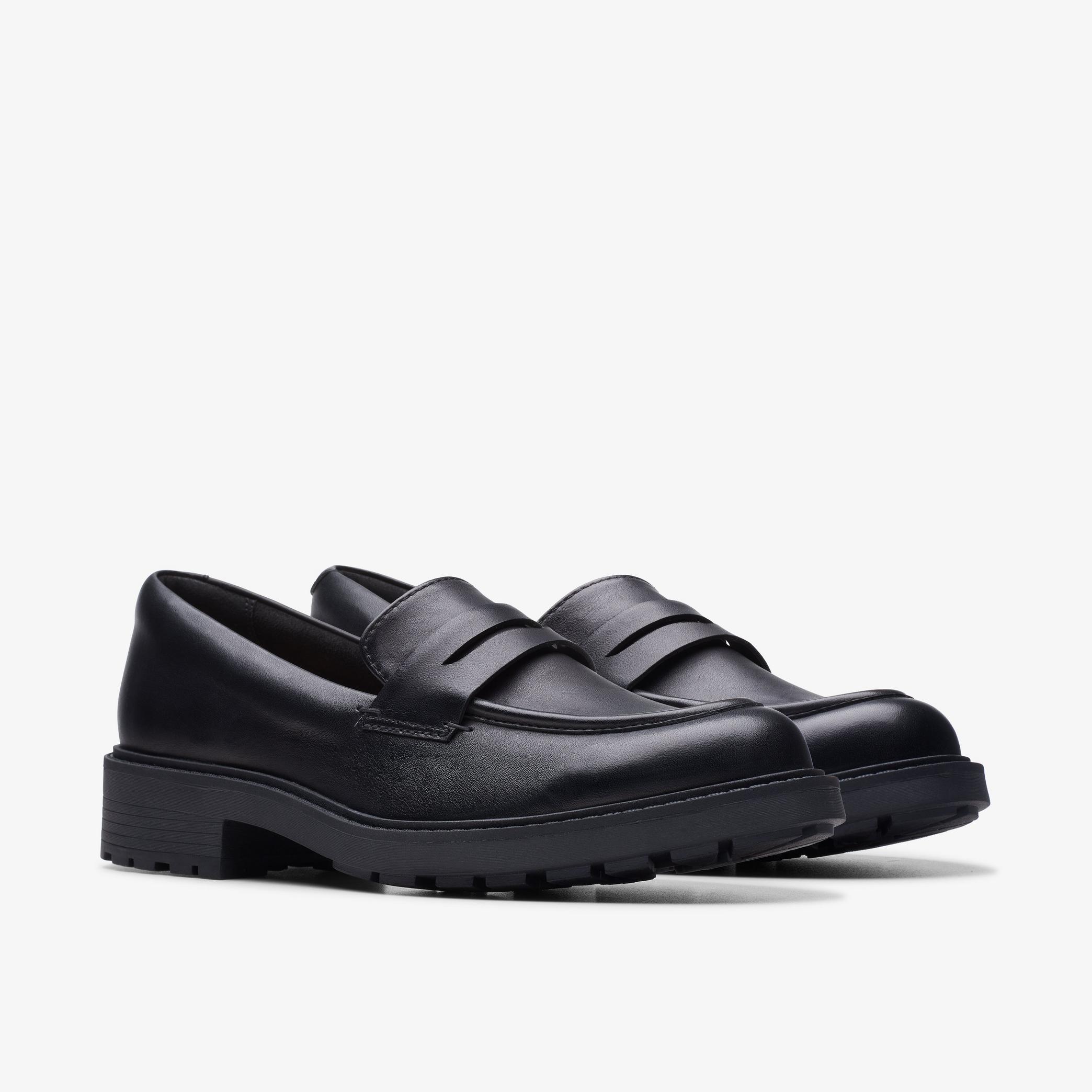 Womens Orinoco 2 Penny Black Leather Loafers | Clarks UK