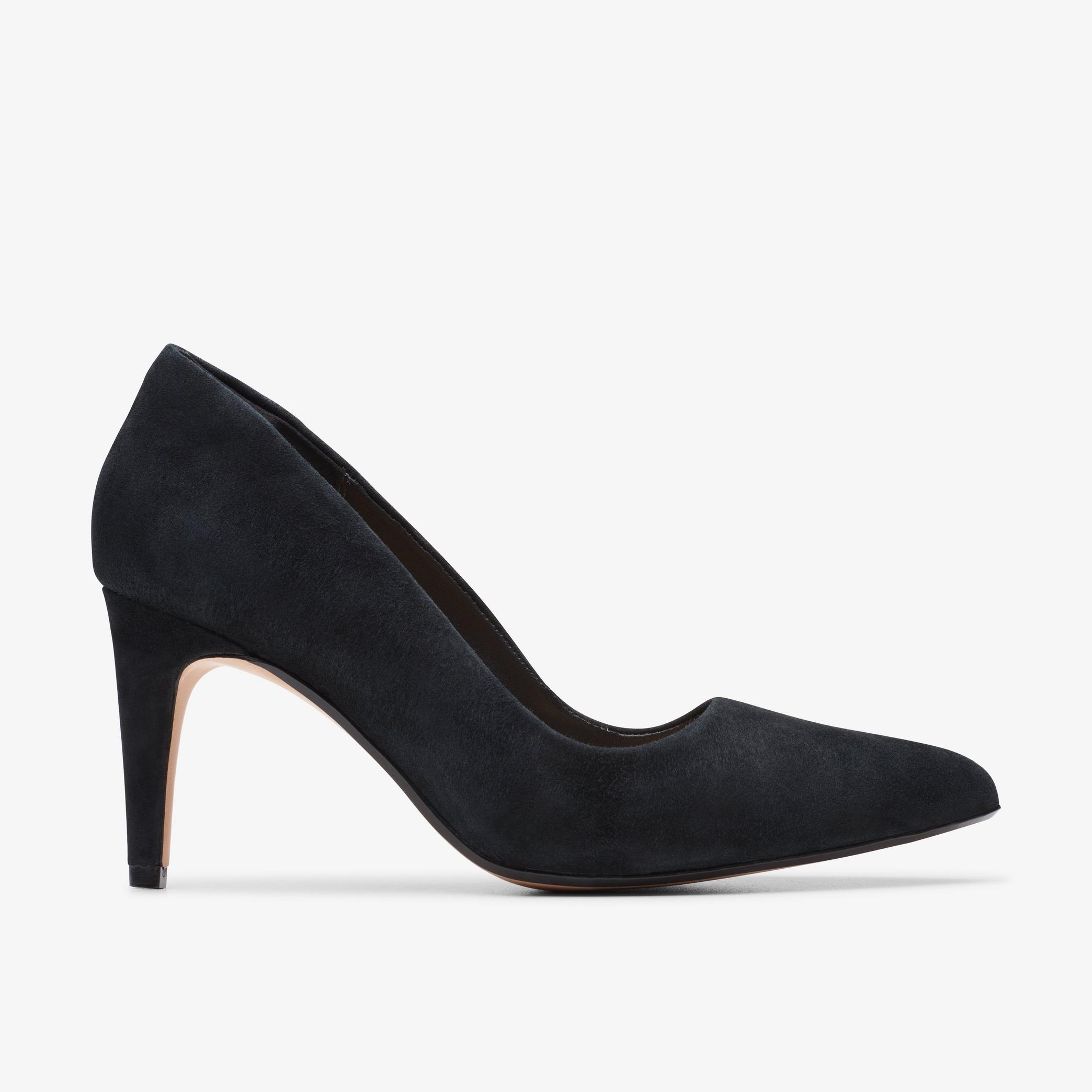 Laina Rae Black Suede Court Shoes, view 1 of 6