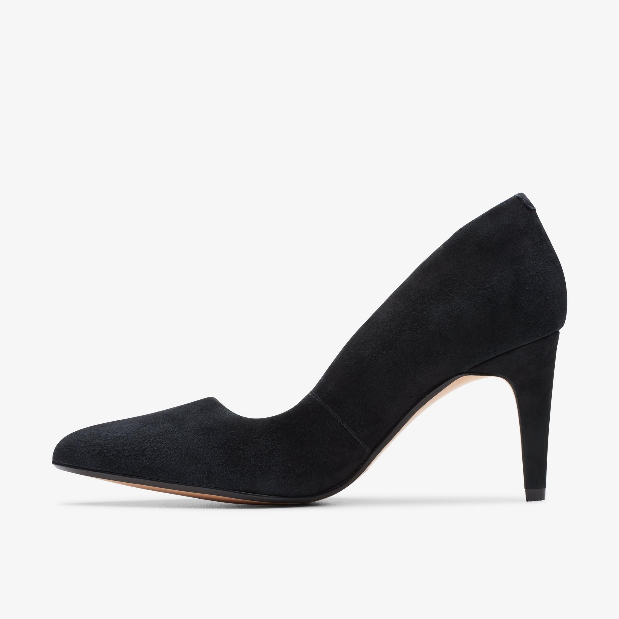 Laina Rae Black Suede Court Shoes, view 2 of 6