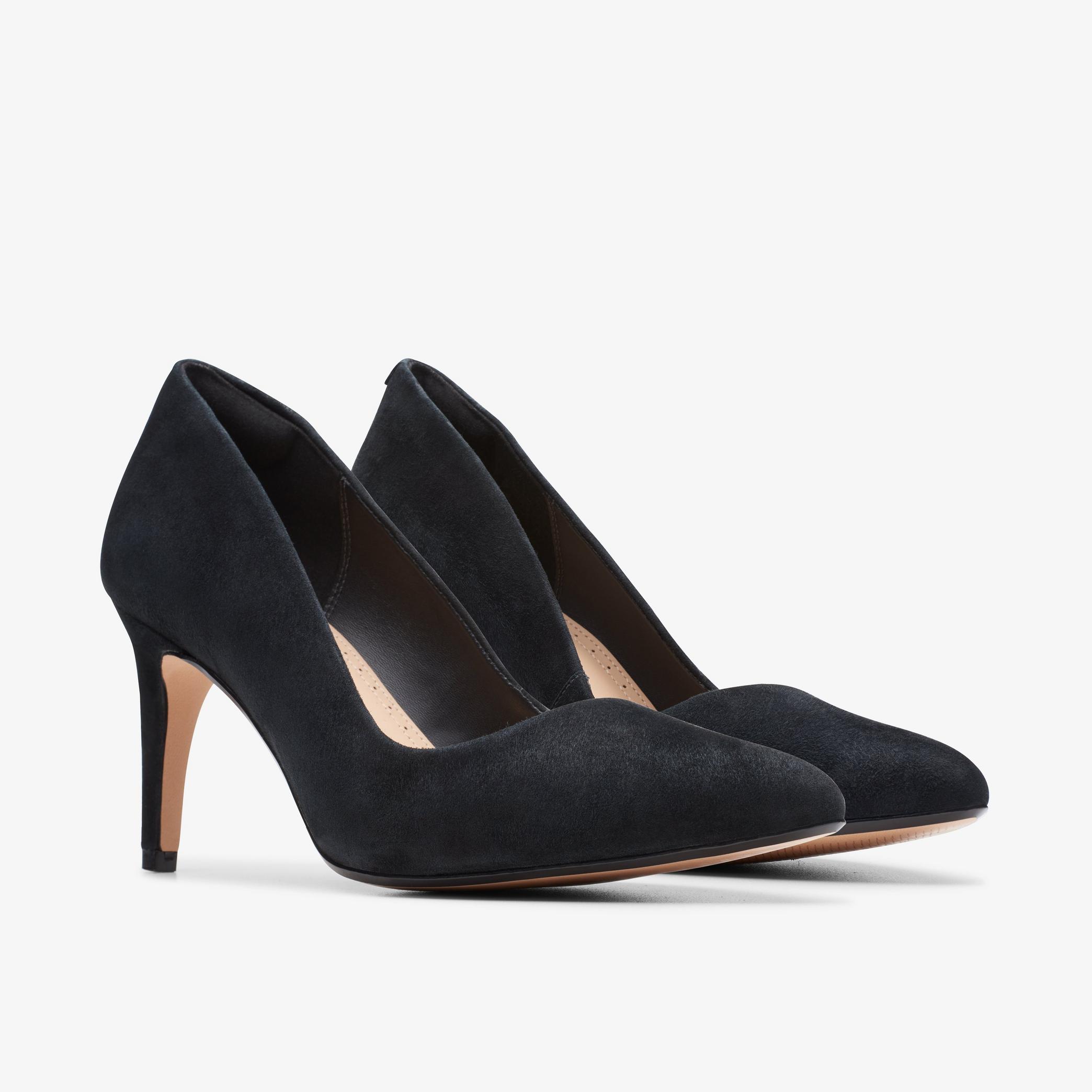 Laina Rae Black Suede Court Shoes, view 4 of 6