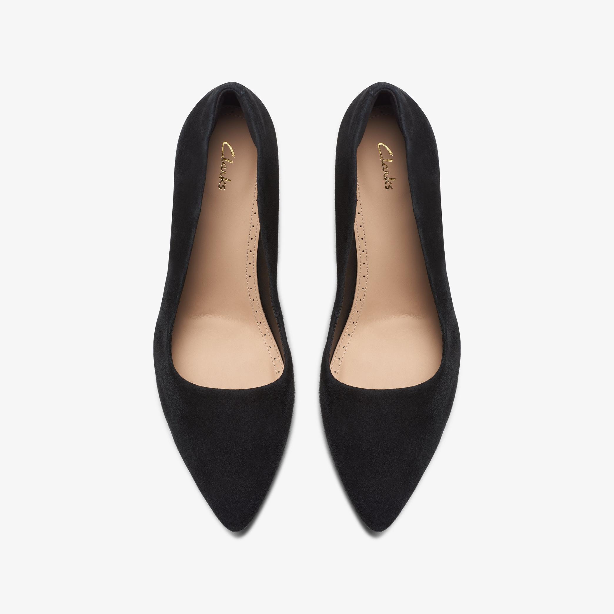 Laina Rae Black Suede Court Shoes, view 6 of 6