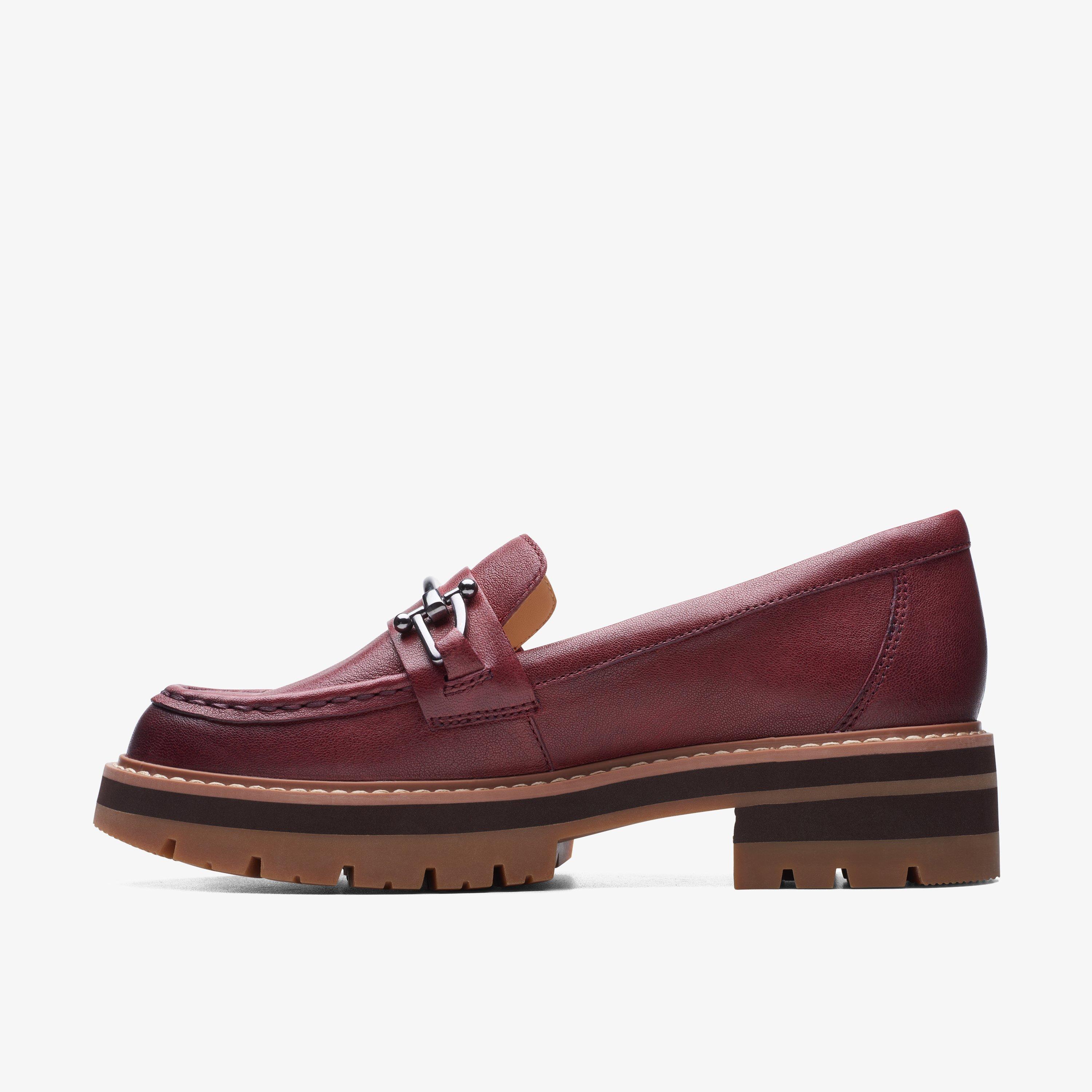 Clarks hot sale red loafers