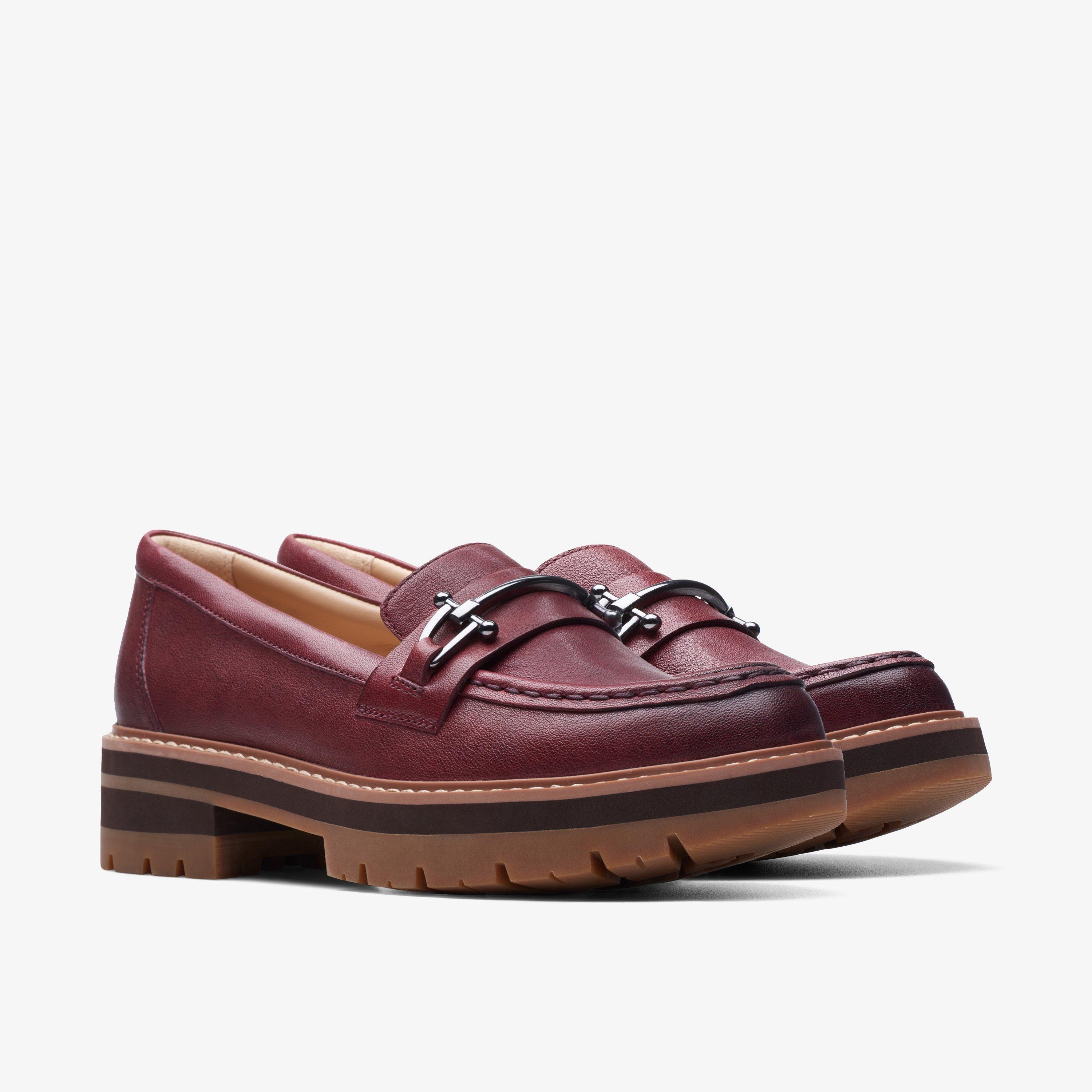 Orianna Bit Burgundy Leather Loafers Slip Ons, view 5 of 7