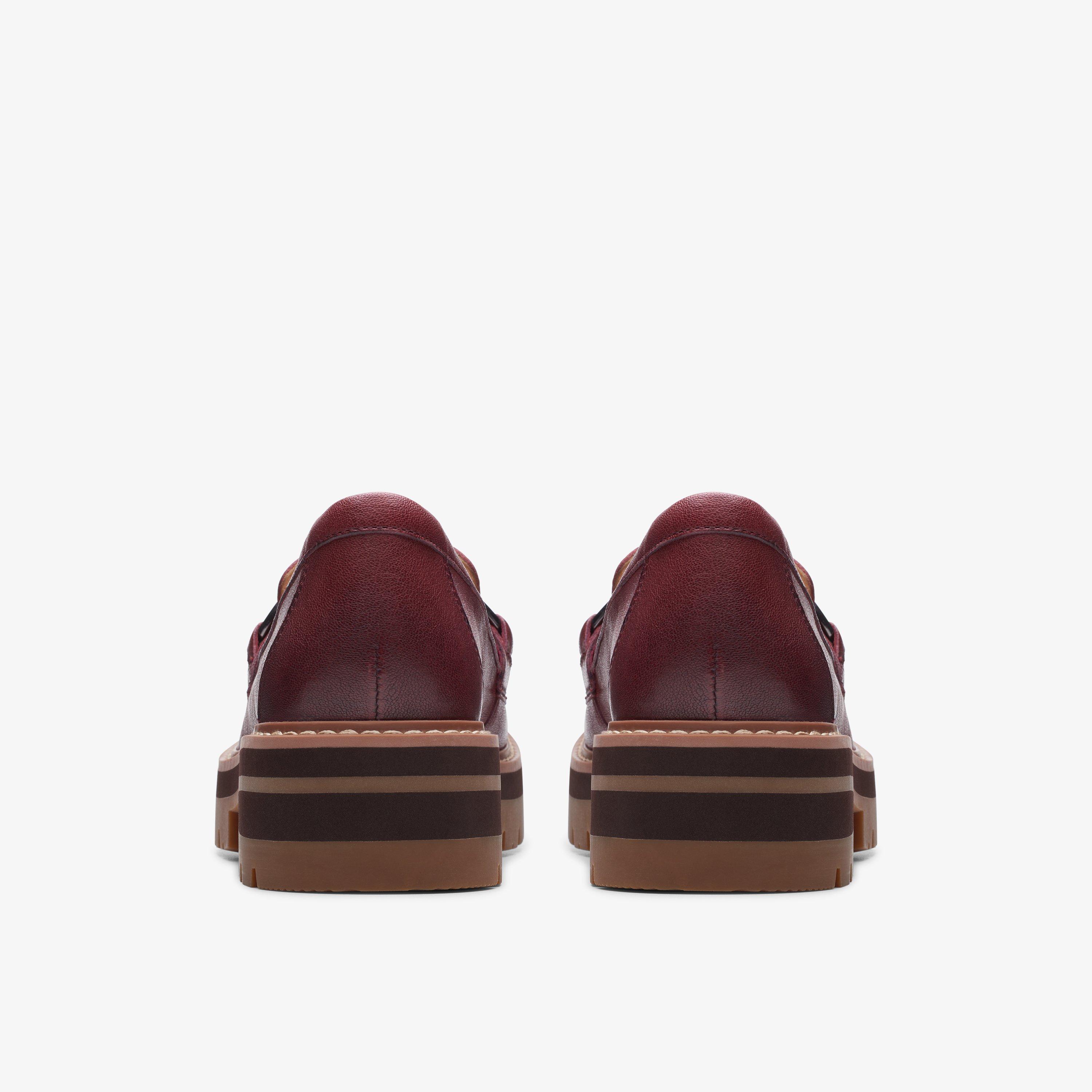 Orianna Bit Burgundy Leather Loafers Slip Ons, view 6 of 7