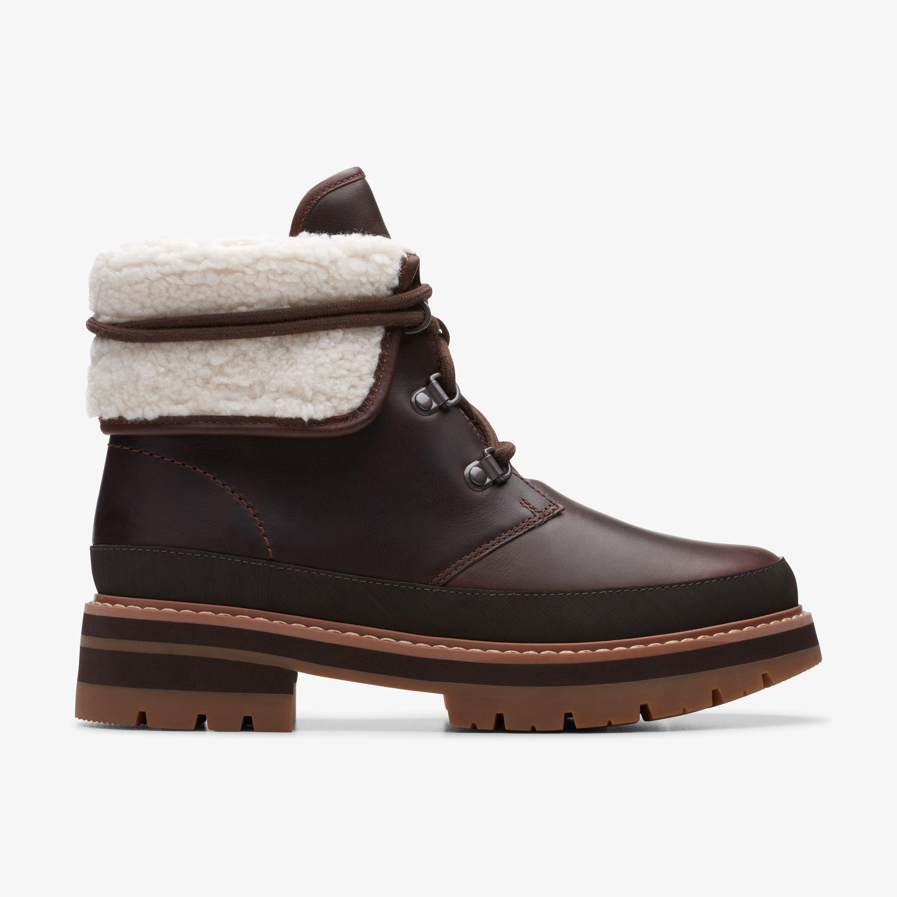 clarks shearling boots