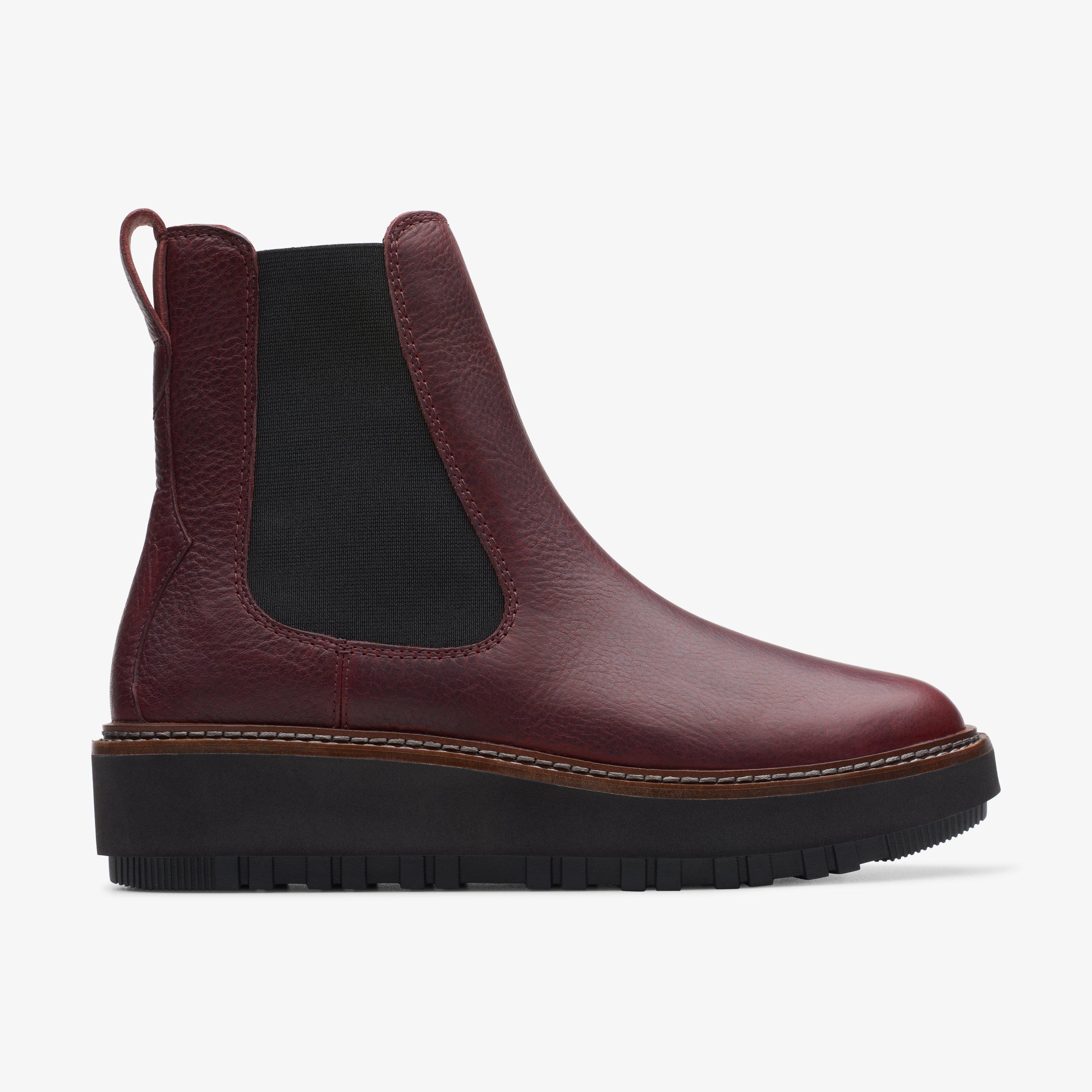 Womens burgundy chelsea outlet boots