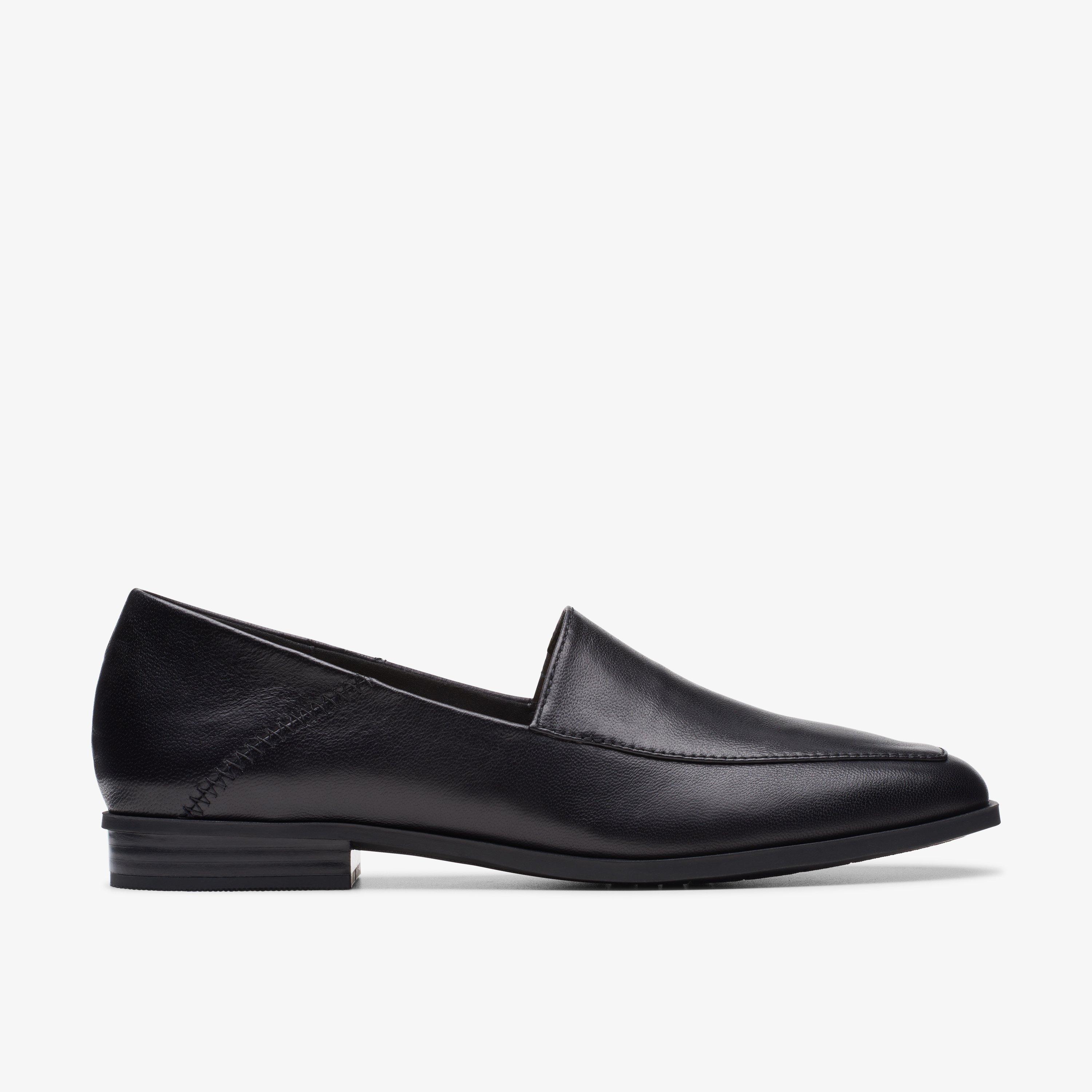 WOMENS Sarafyna Freva Black Leather Loafers | Clarks US