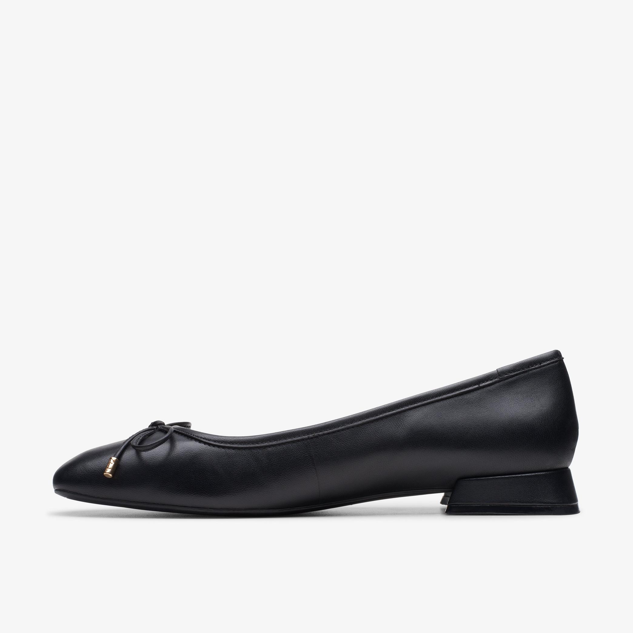 WOMENS Ubree 15 Step Black Leather Ballerina Shoes | Clarks UK