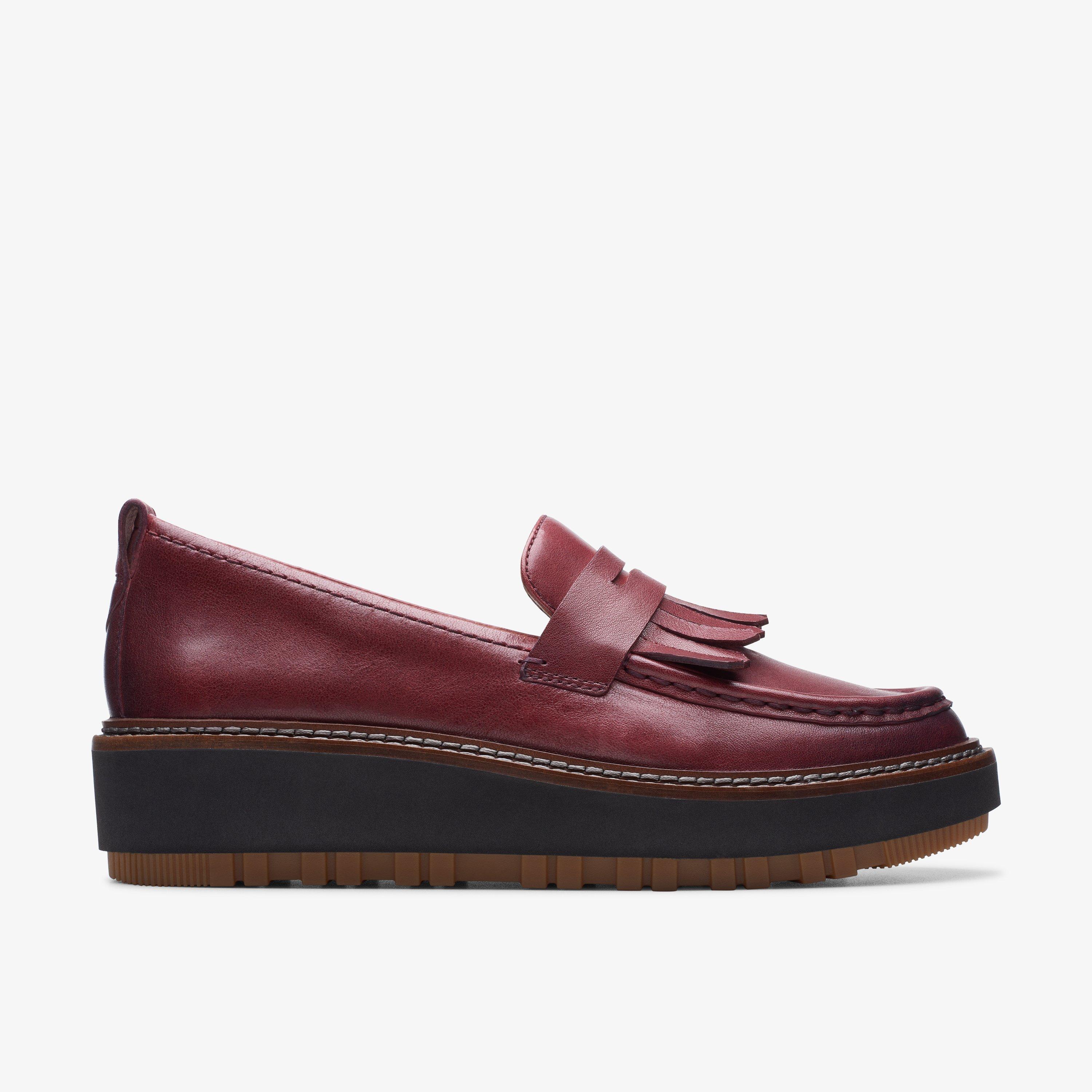 Burgundy on sale leather loafers