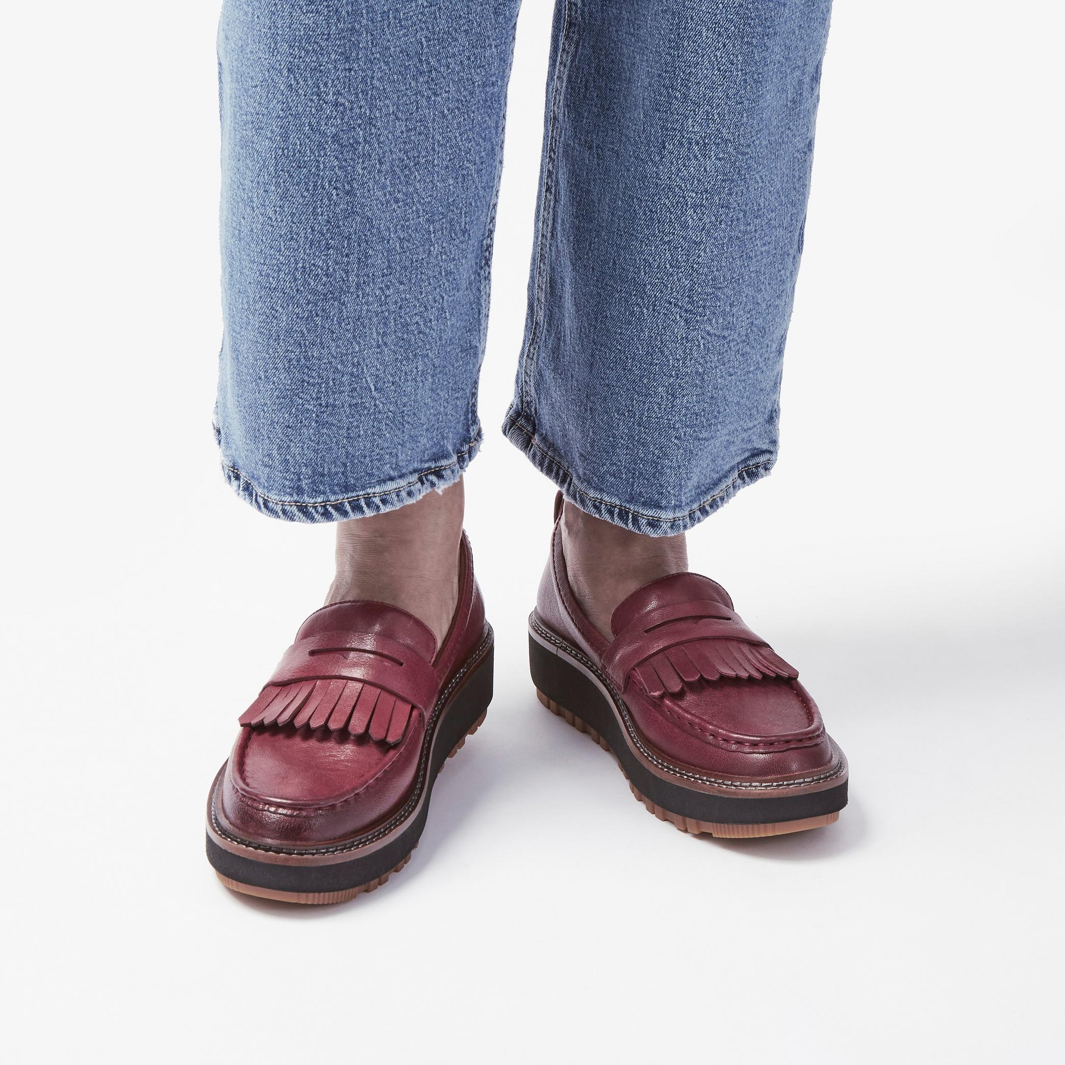 Orianna Loafer Burgundy Leather Loafers, view 2 of 7