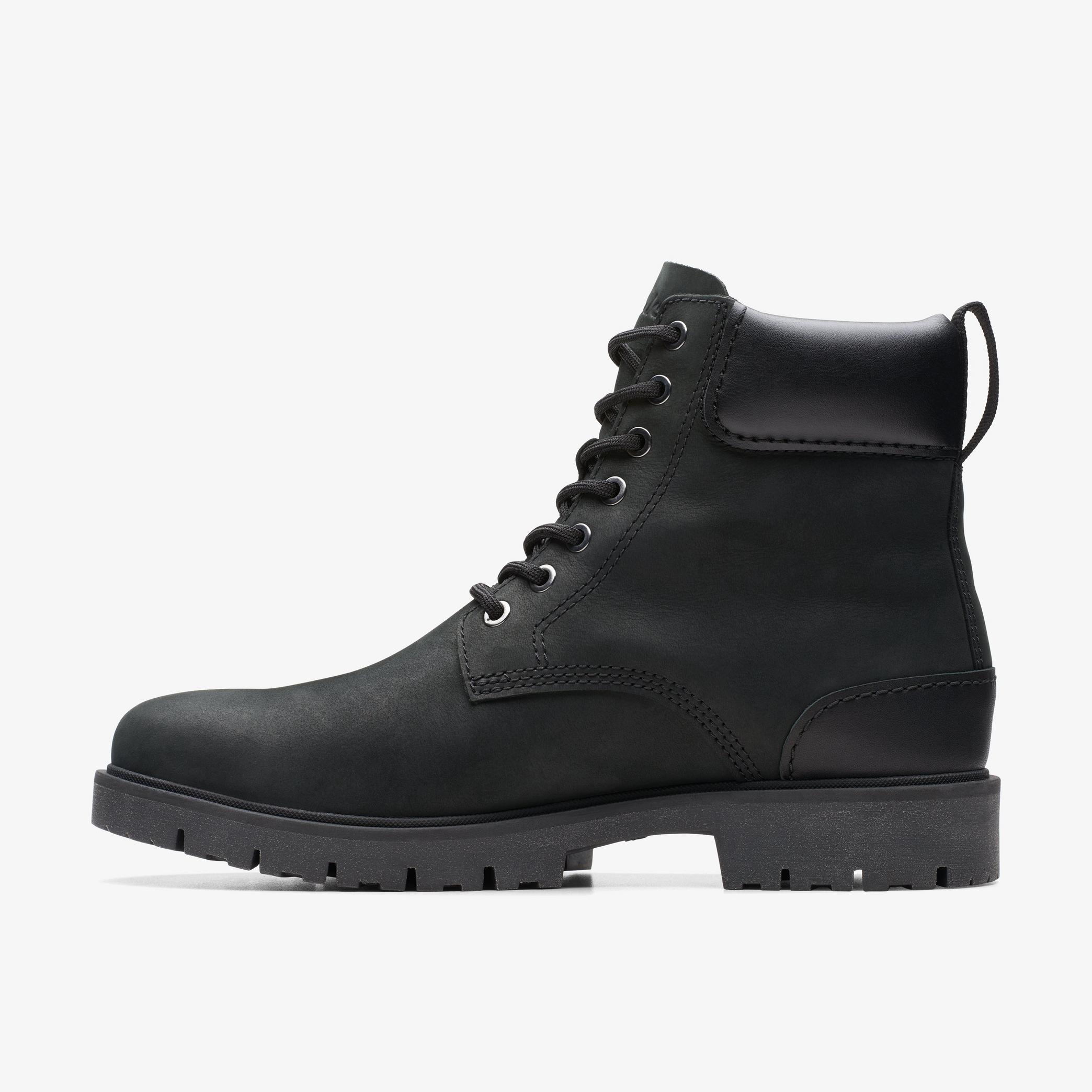 MENS Rossdale Hi GORE-TEX Black Leather Ankle Boots | Clarks CA